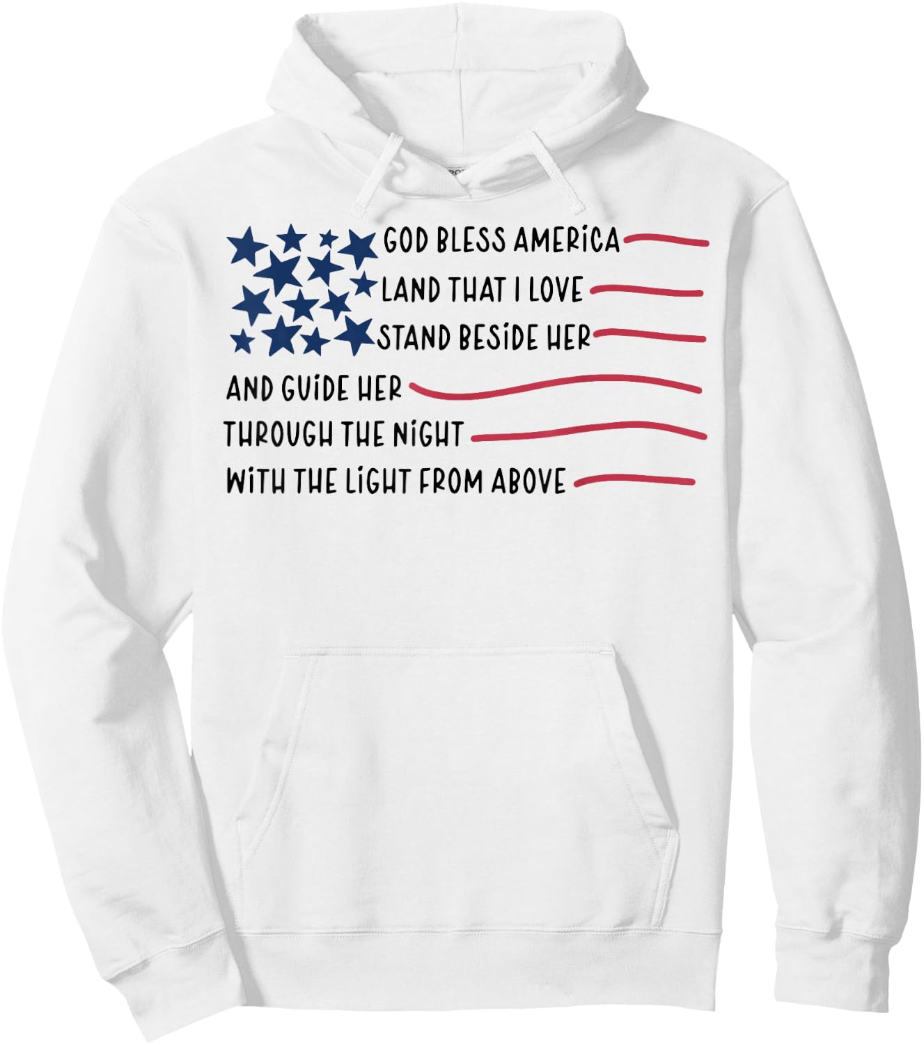 God bless America Land That I Love Stand Beside Her Hoodie - Hoodie | White