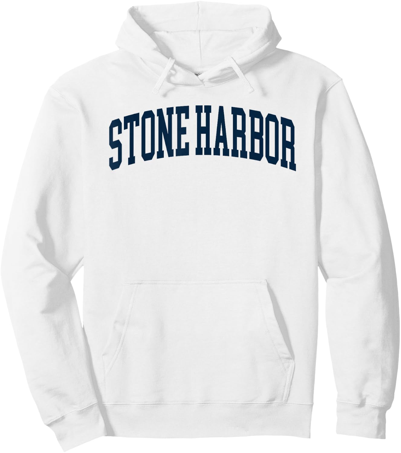 Stone Harbor New Jersey Retro Preppy Throwback Hoodie - Hoodie | White