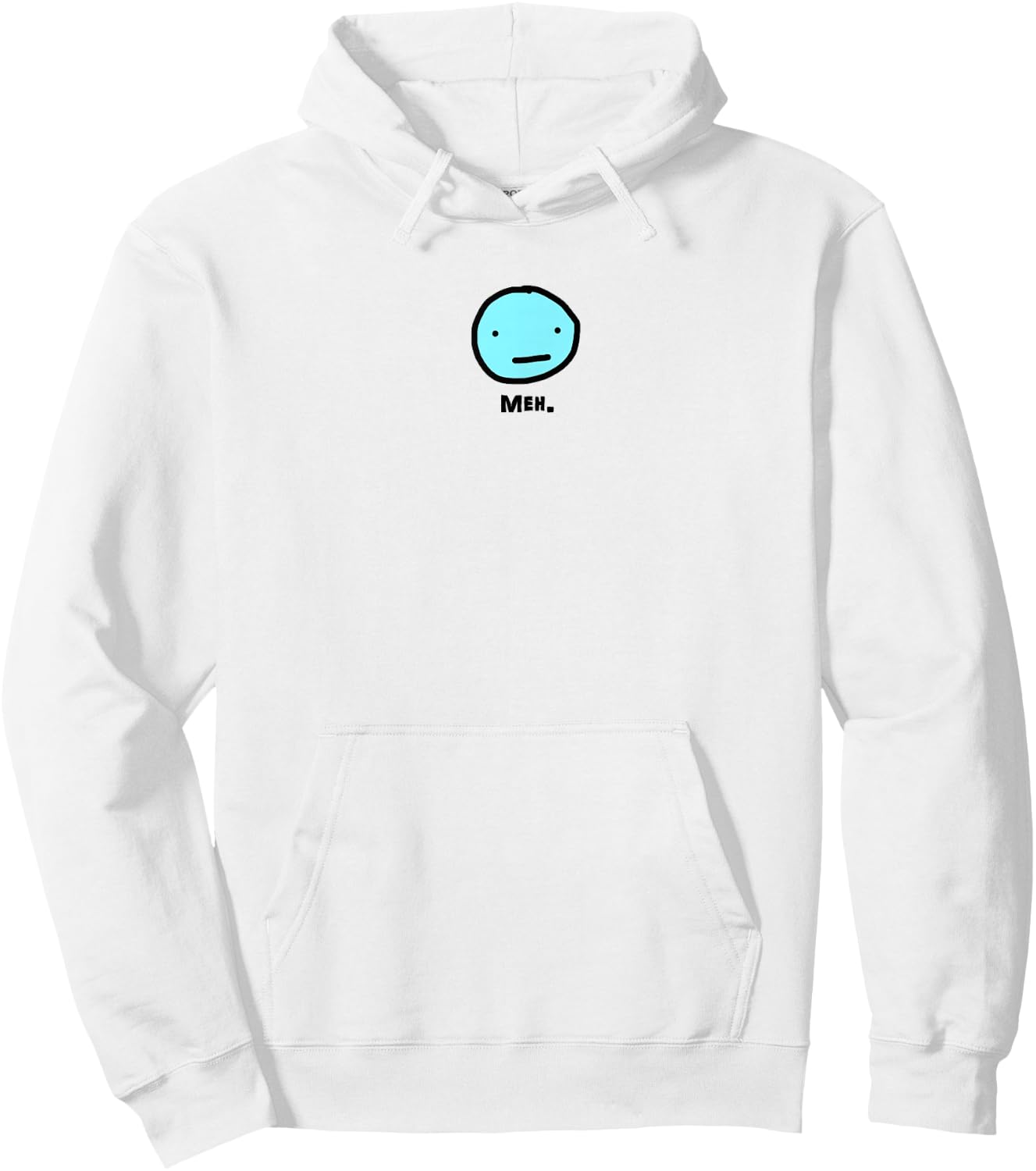 Funny Meh Hoodie - Hoodie | White