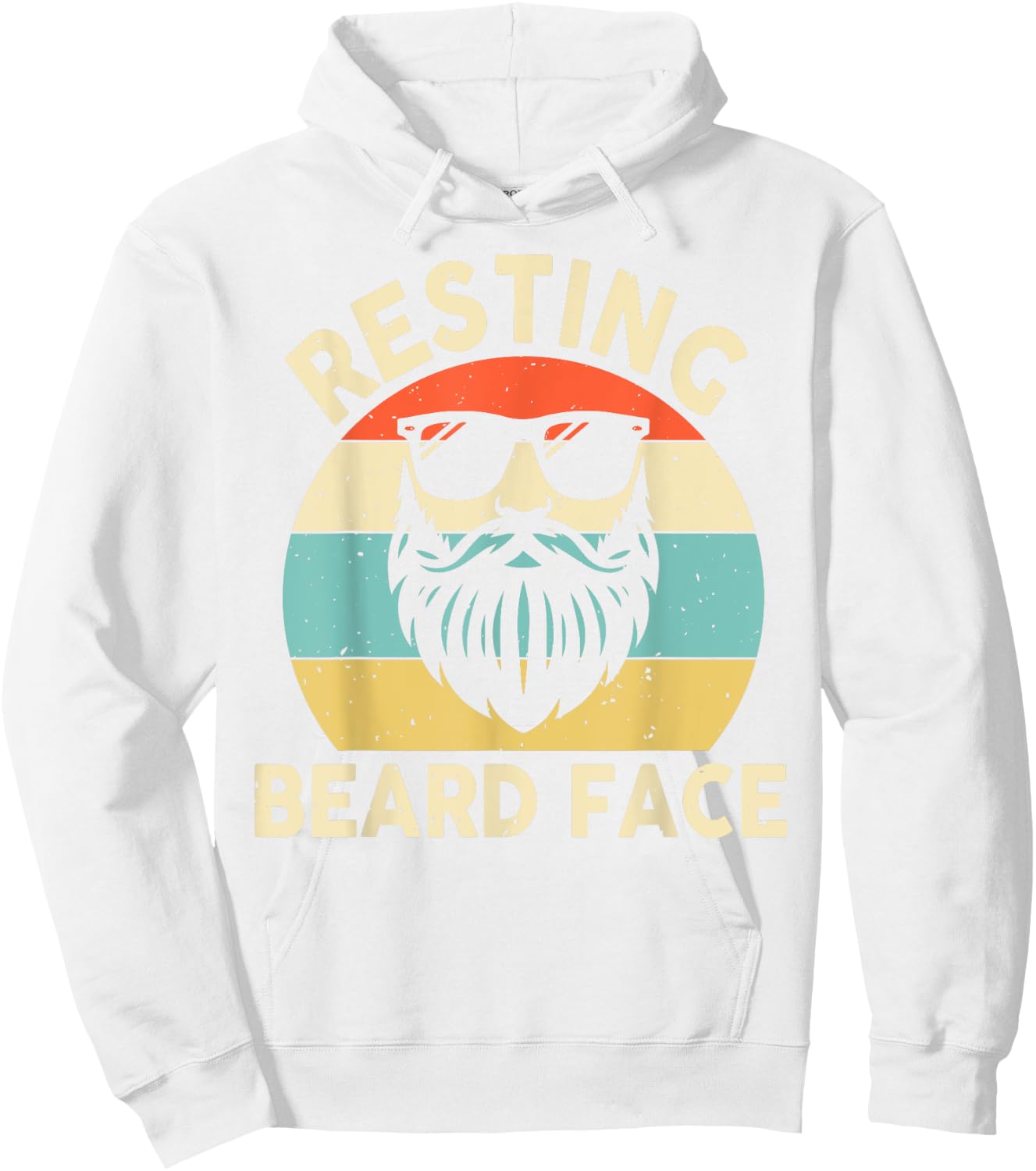 Beard Shirt Men Dad Grandpa Resting Beard Face Father’s Day Hoodie - Hoodie | White