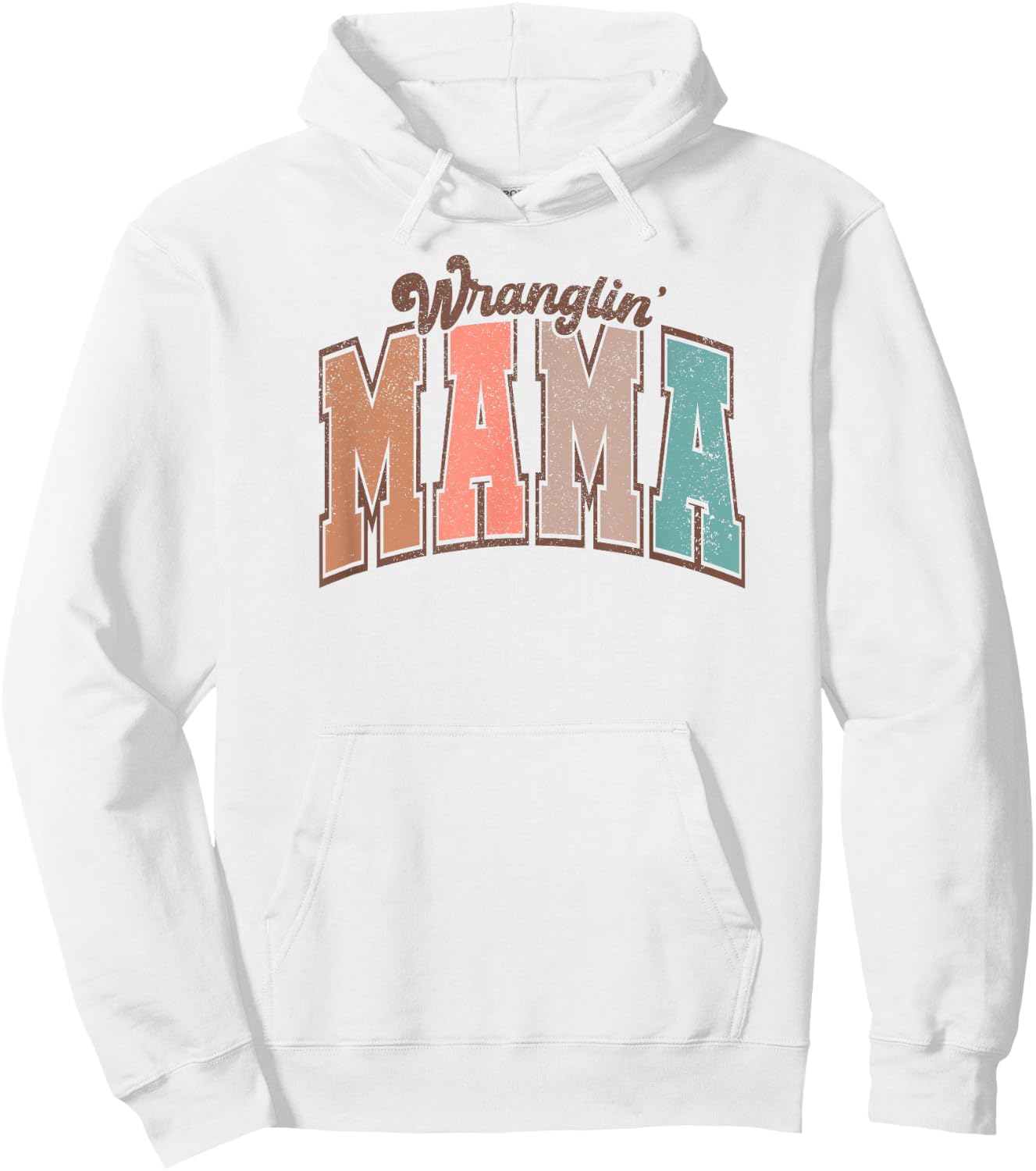 Wranglin Mama Mothers Day Show Sheep Mom Show Barn Mama Hoodie - Hoodie | White