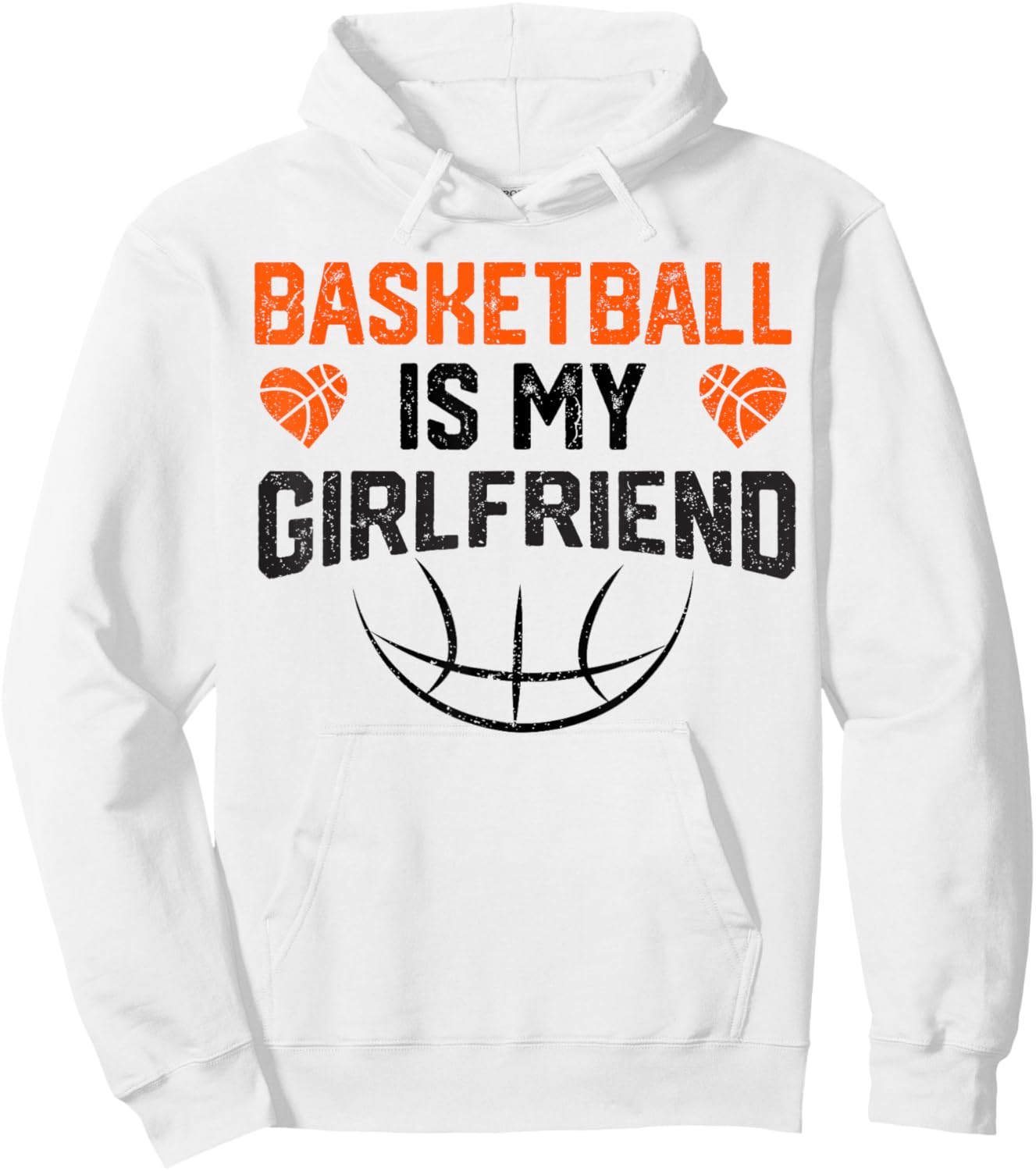 Basketball Is My Girlfriend Hoodie - Hoodie | White