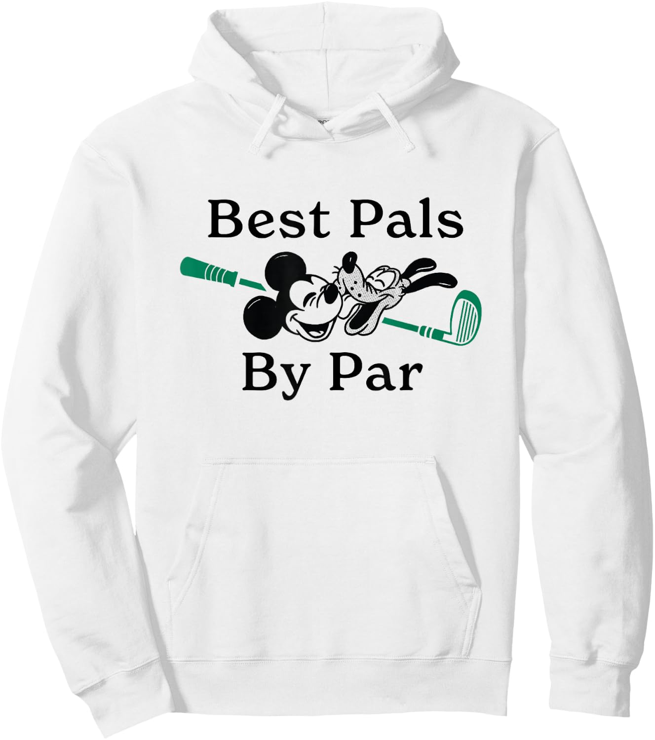 Disney Mickey And Friends Best Pals By Par Mickey Pluto Logo Hoodie - Hoodie | White