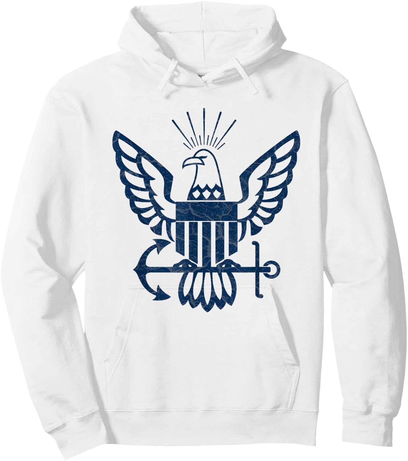 U.s. Navy Logo Hoodie - Hoodie | White