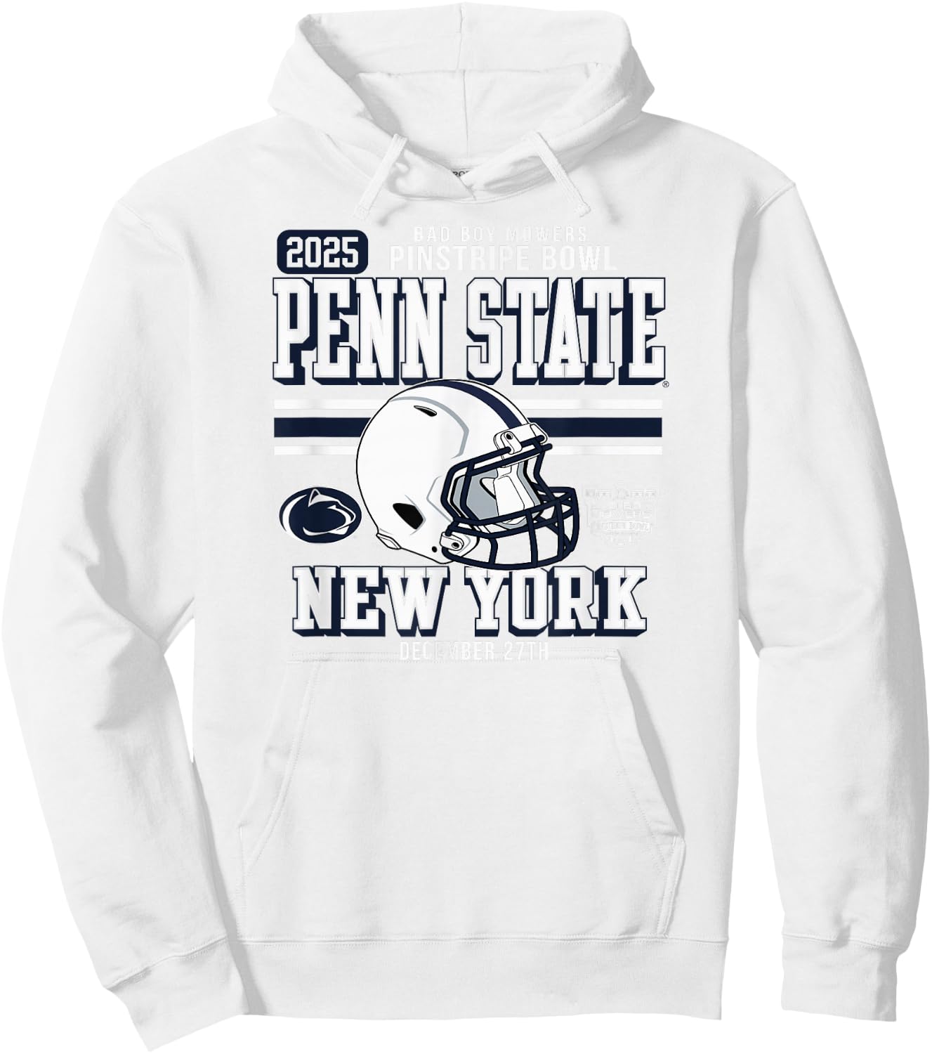 Penn State Nittany Lions Pinstripe Bowl 2025 Football Gray Hoodie - Hoodie | White