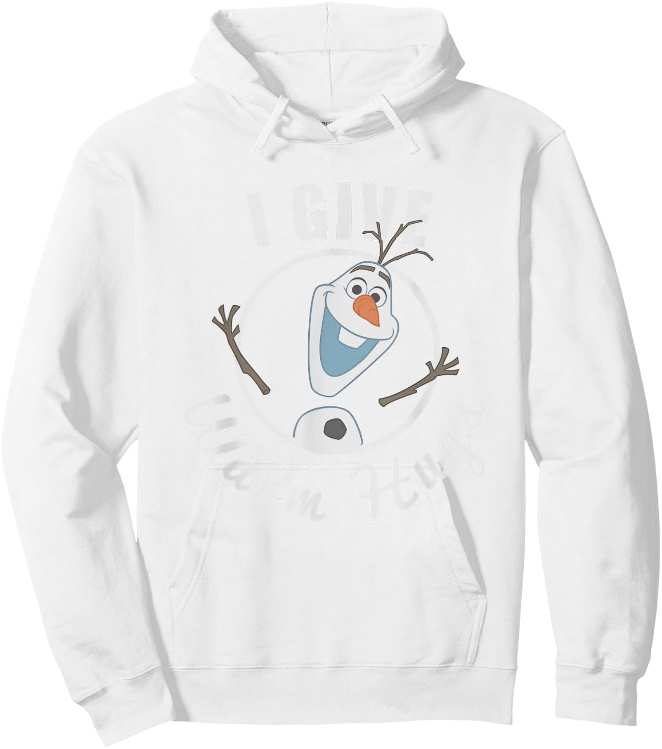 Disney Frozen I Give Warm Hugs Olaf Portrait Vintage Hoodie - Hoodie | White