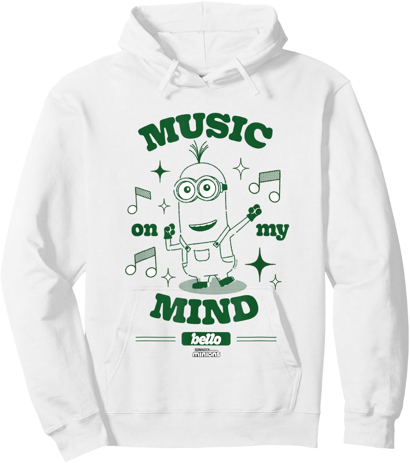 Minions Music On My Mind Bello Minion Dance Party Hoodie - Hoodie | White