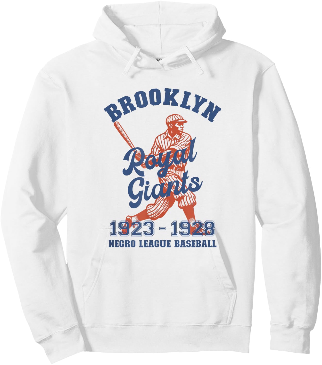 Vintage Negro League Baseball Brooklyn New York Hoodie - Hoodie | White