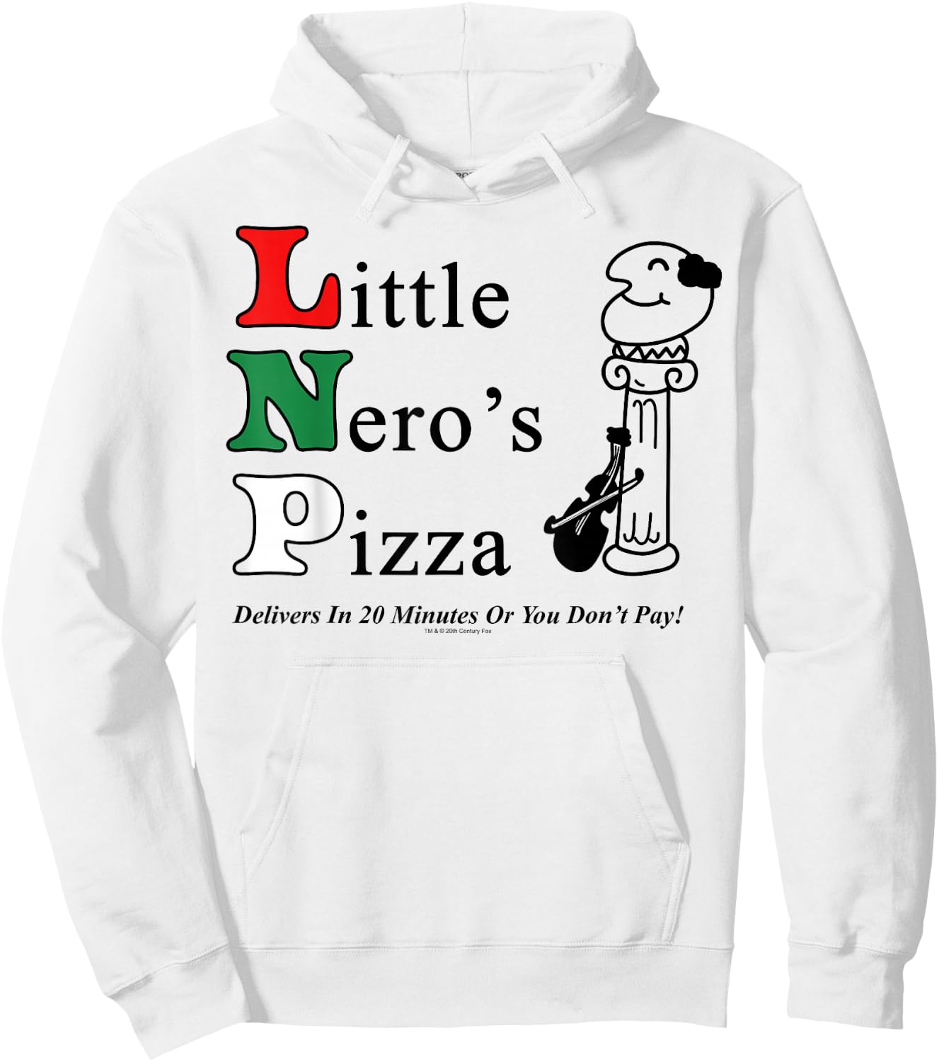 Home Alone Little Nero's Pizza Logo Hoodie - Hoodie | White