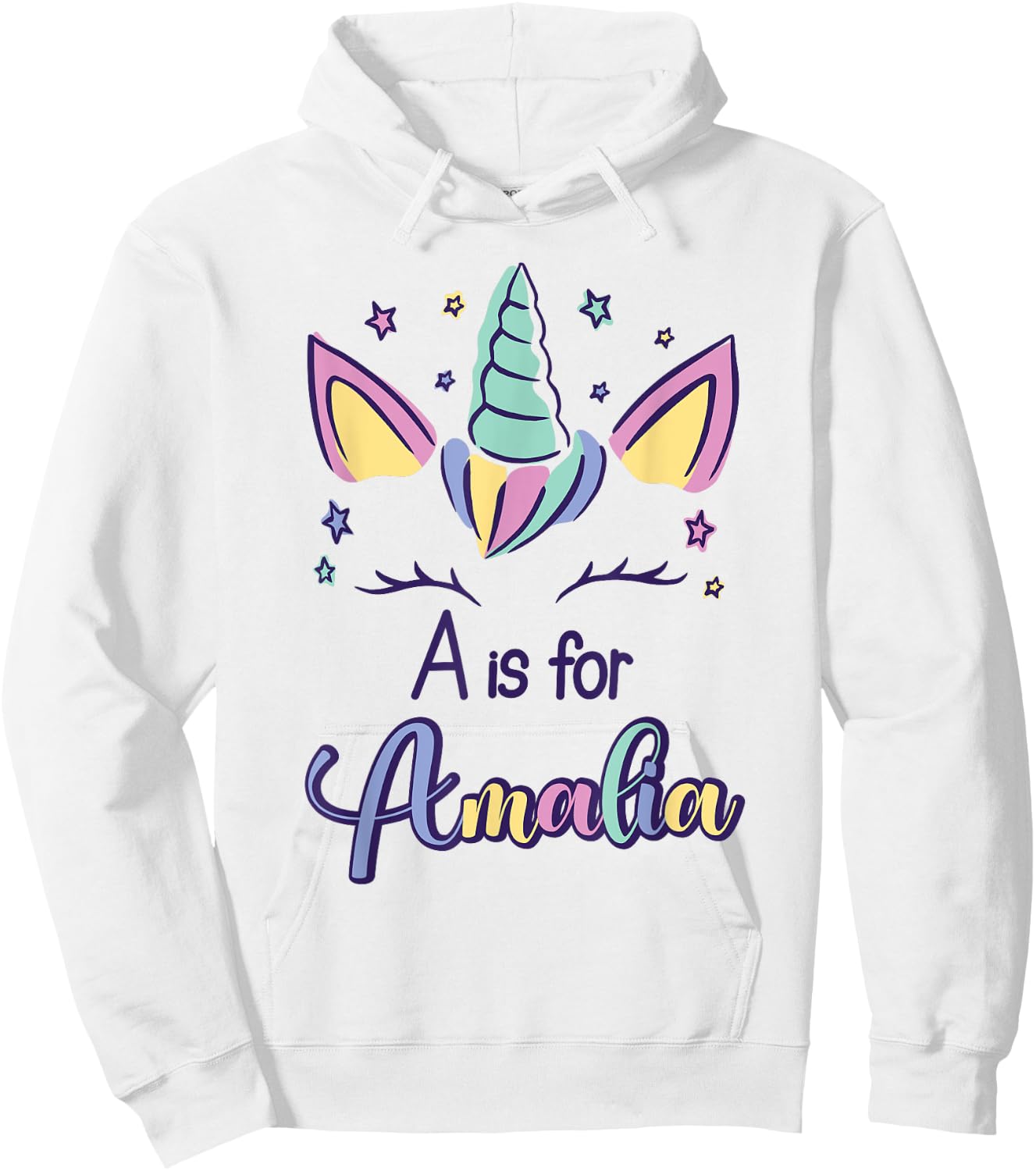 First Name Amalia Personalized A Is For Amalia Hoodie - Hoodie | White