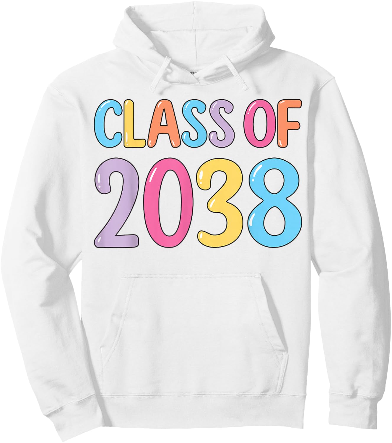 Class of 2038 Grow With Me Pre-K to 12 Handprints On Back Hoodie - Hoodie | White