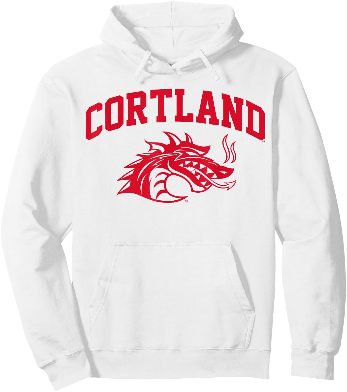 SUNY Cortland Red Dragons Athletics Logo Hoodie - Hoodie | White