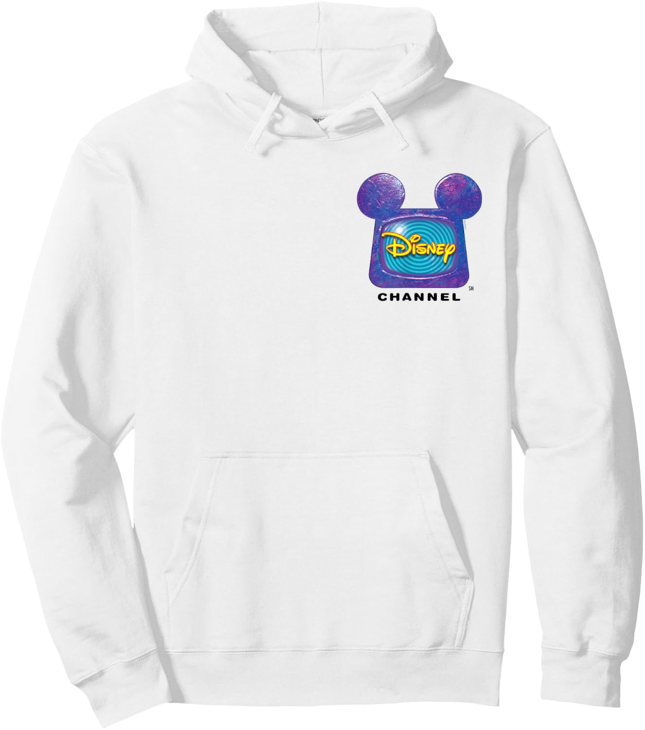Disney Channel Official Mickey Mouse TV Retro 1999 Logo Hoodie - Hoodie | White