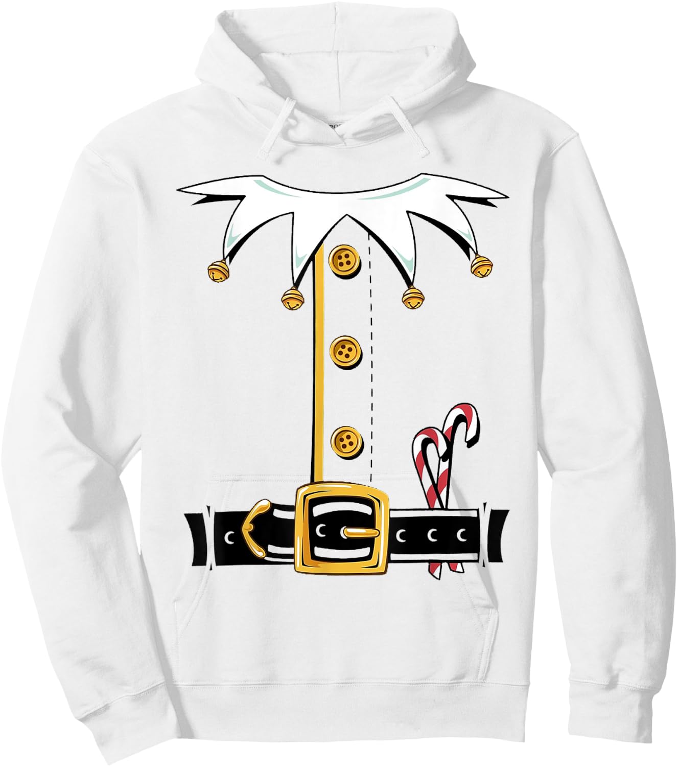 I'm An Elf Candy Cane Funny Elves Halloween Costume Outfit Hoodie - Hoodie | White