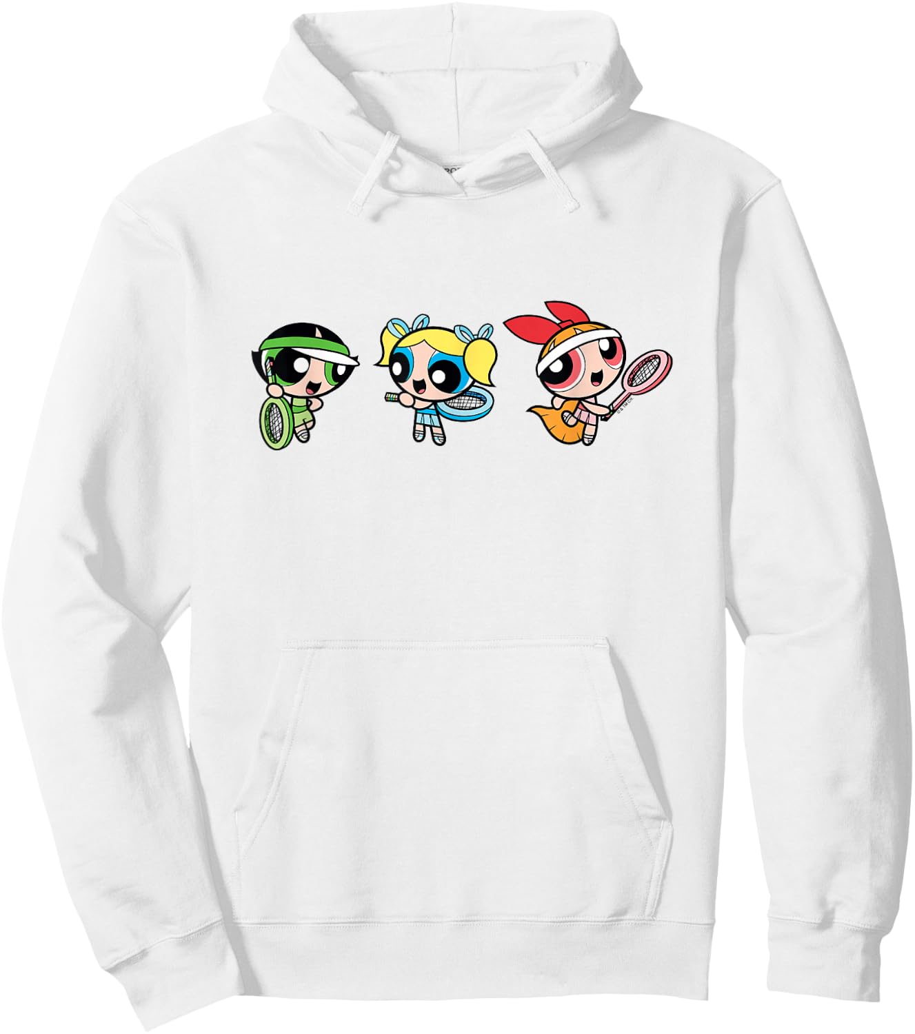 The Powerpuff Girls Ready For A Tennis Match Hoodie - Hoodie | White
