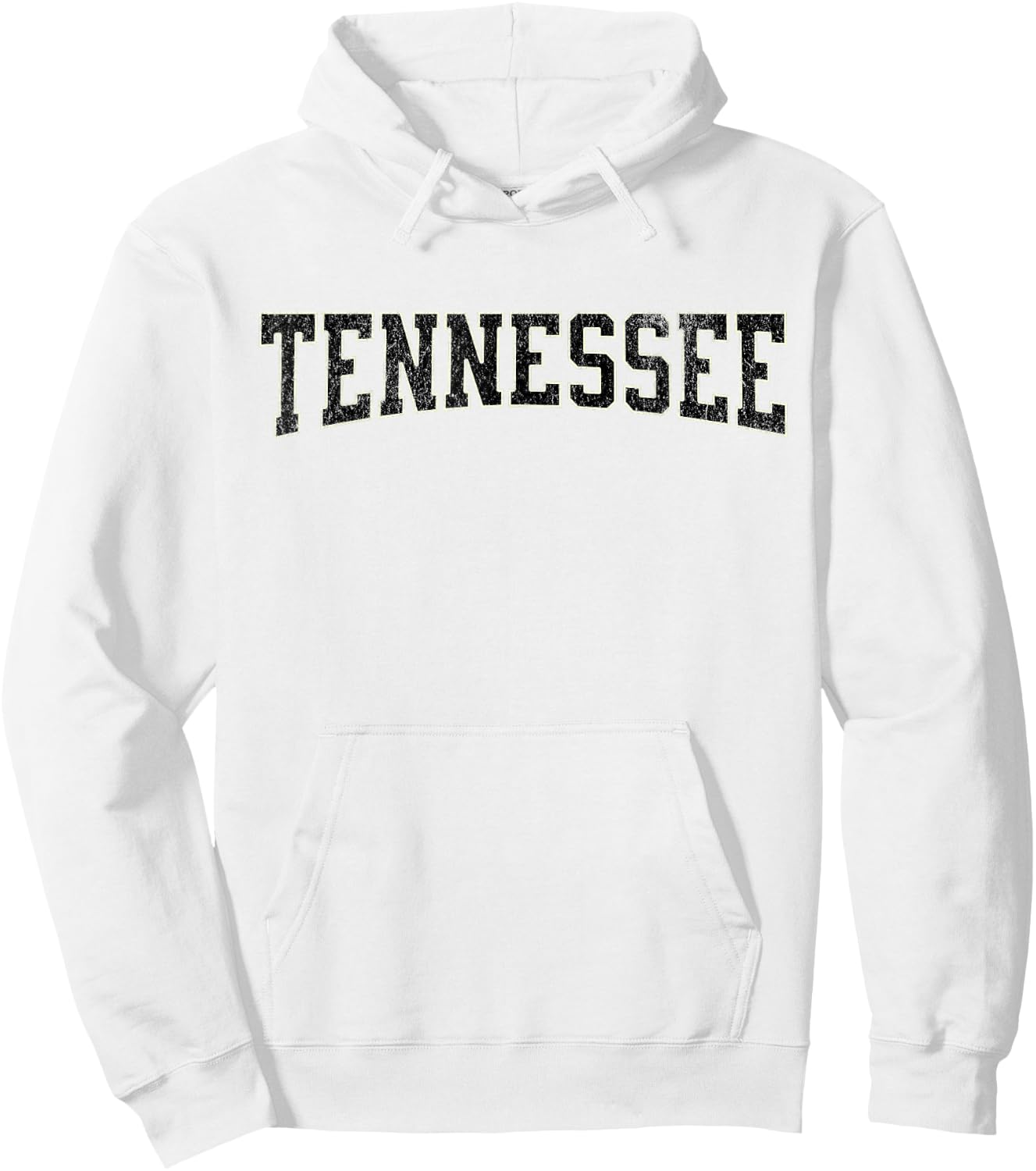 Vintage Tennessee Distressed Print on Orange Hoodie - Hoodie | White