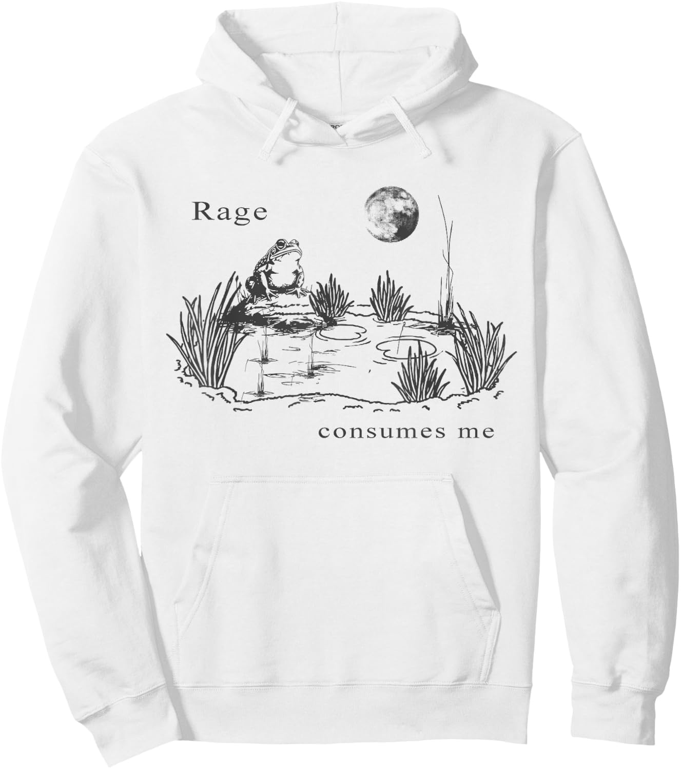 rage consumes me frog funny Vintage Frog nature Hoodie - Hoodie | White