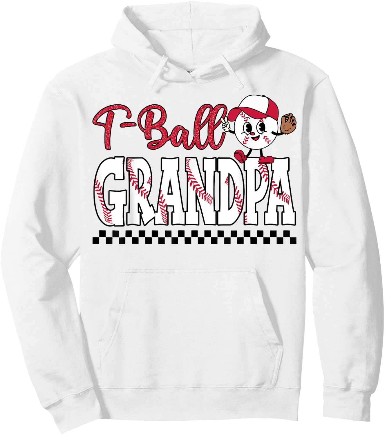Ball Grandpa Leopard Funny Tball Grandpa Hoodie - Hoodie | White