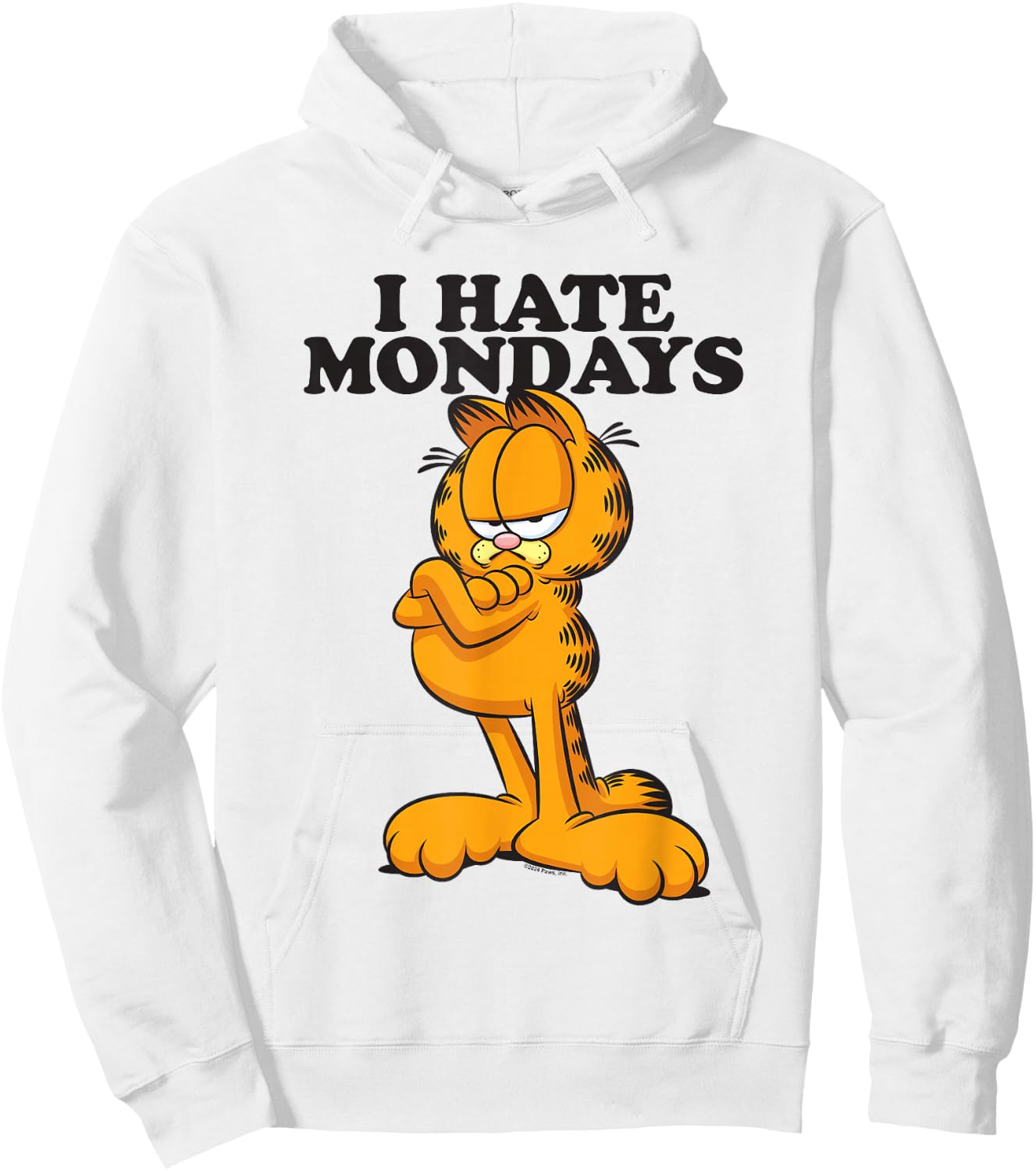 Garfield I Hate Mondays Hoodie - Hoodie | White