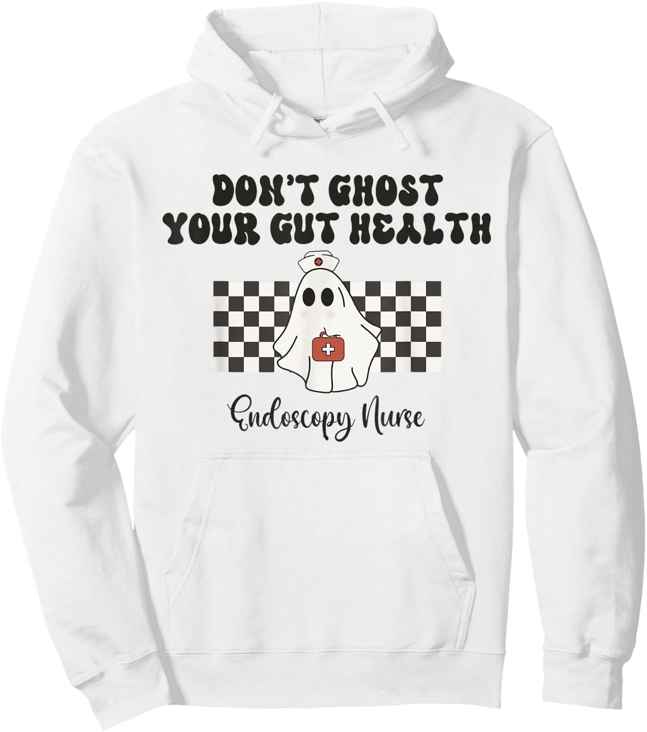 Endoscopy Nurse Halloween Ghosts Endoscopy Team GI Nurse Hoodie - Hoodie | White