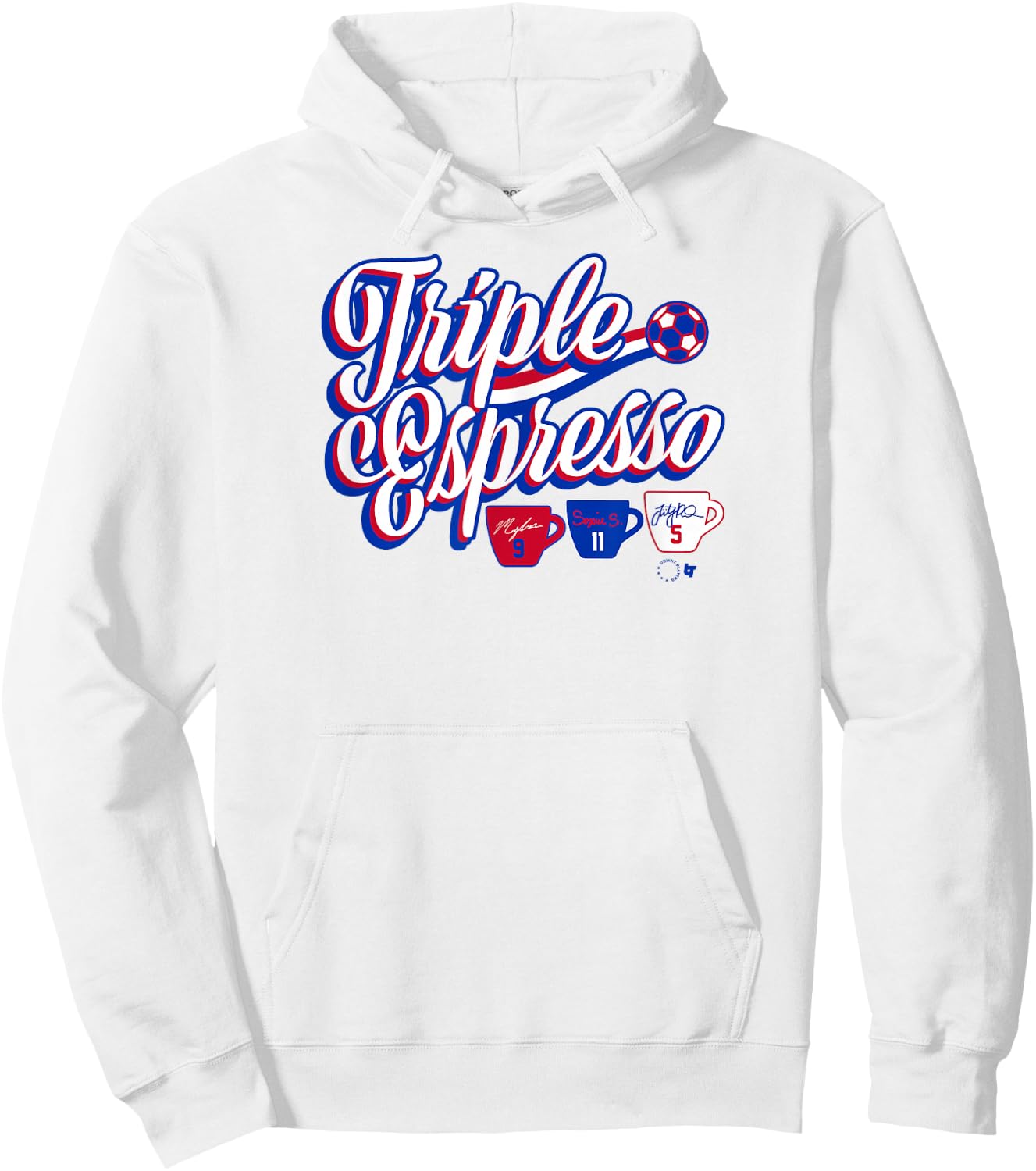Swanson, Rodman, & Smith - Triple Espresso - USA Soccer Hoodie - Hoodie | White