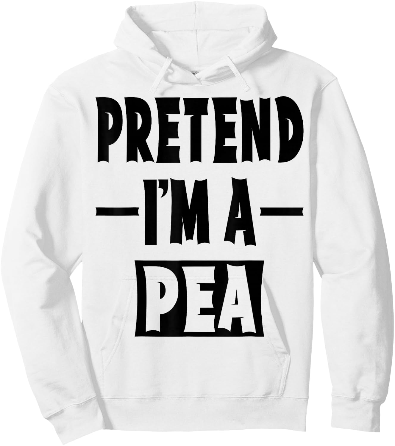 Pretend I'm A Pea Costume Party Lazy Halloween Pea Veggie Hoodie - Hoodie | White
