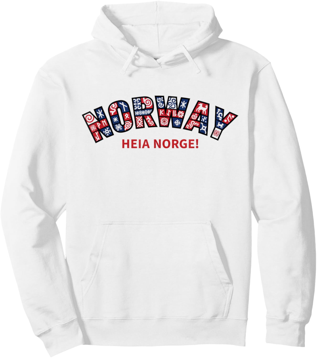 Soccer Fan Shirt 2026 Norway Heia Norge Norway HEIA Norge Hoodie - Hoodie | White