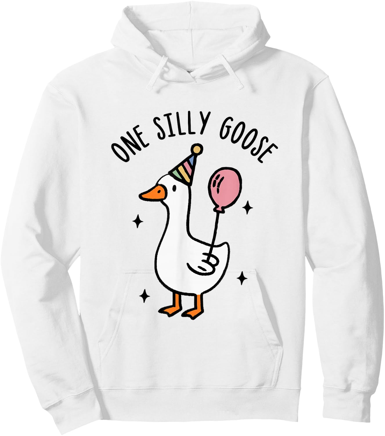 One Silly Goose Funny 1st First Birthday Hoodie - Hoodie | White