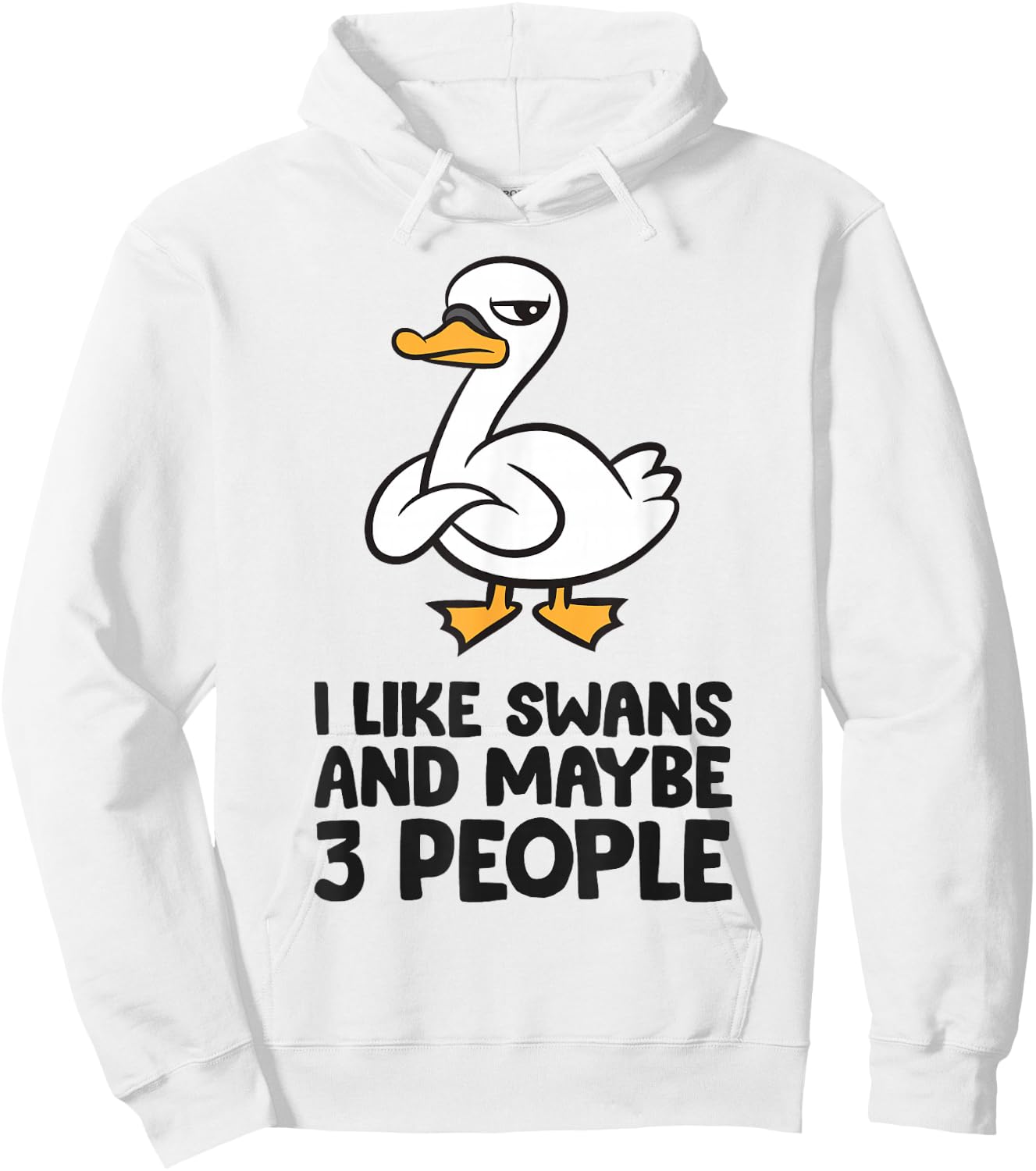 I Like Swans and Maybe 3 People Hoodie - Hoodie | White
