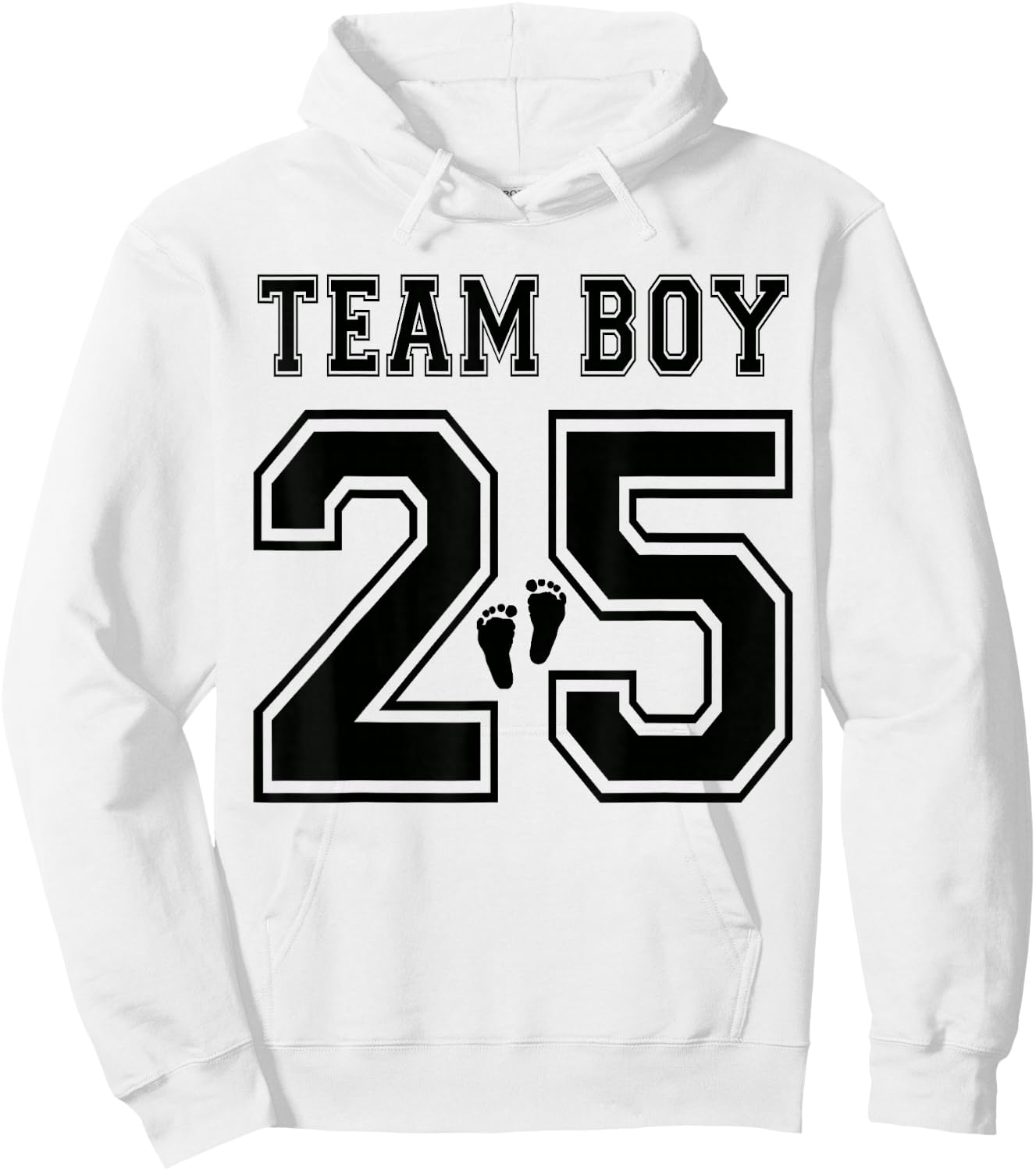 Team Boy 2025 Gender Reveal Boy Baby Shower Adoption Hoodie - Hoodie | White