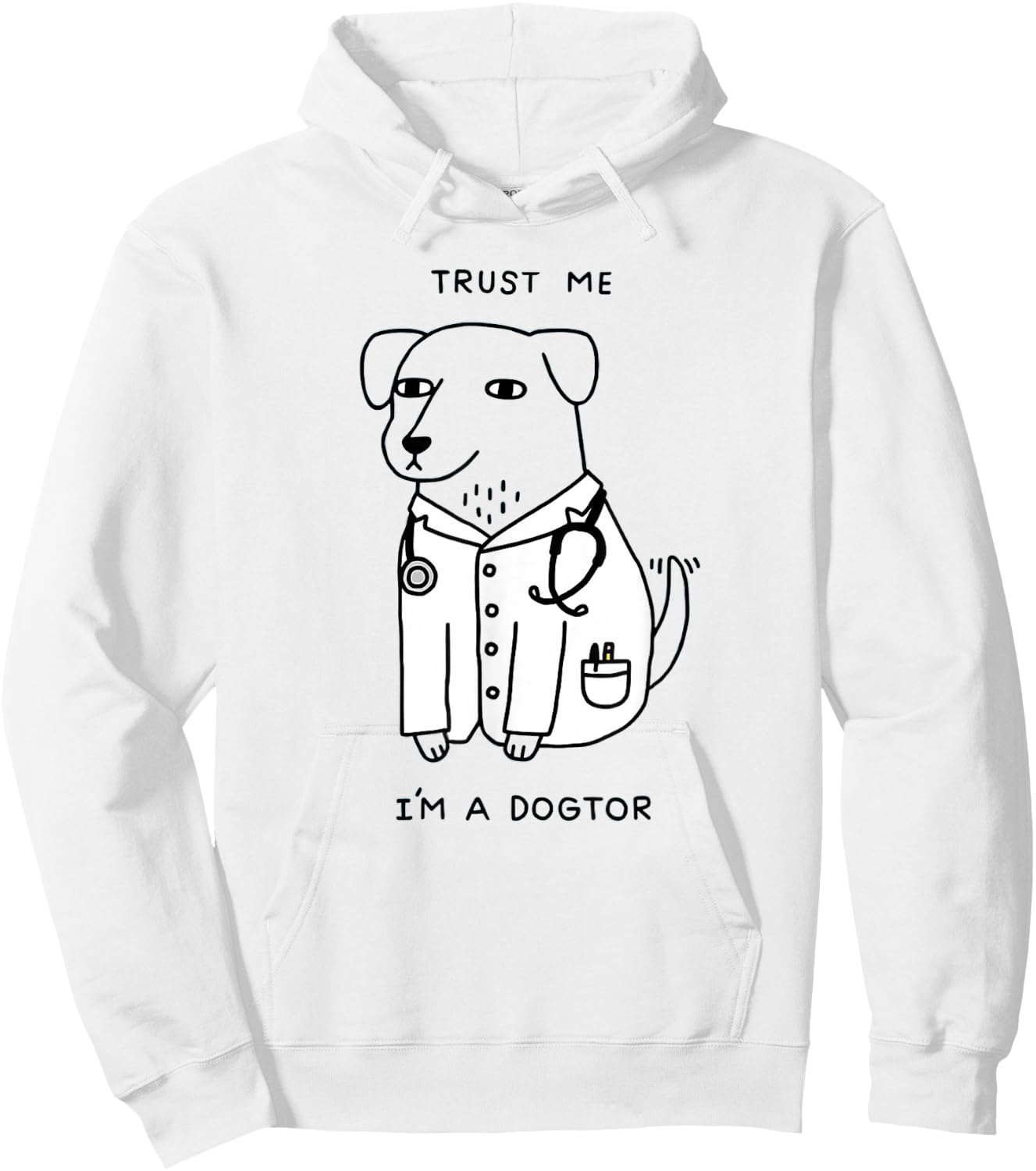 Trust Me I'm A Dogtor Hoodie - Hoodie | White