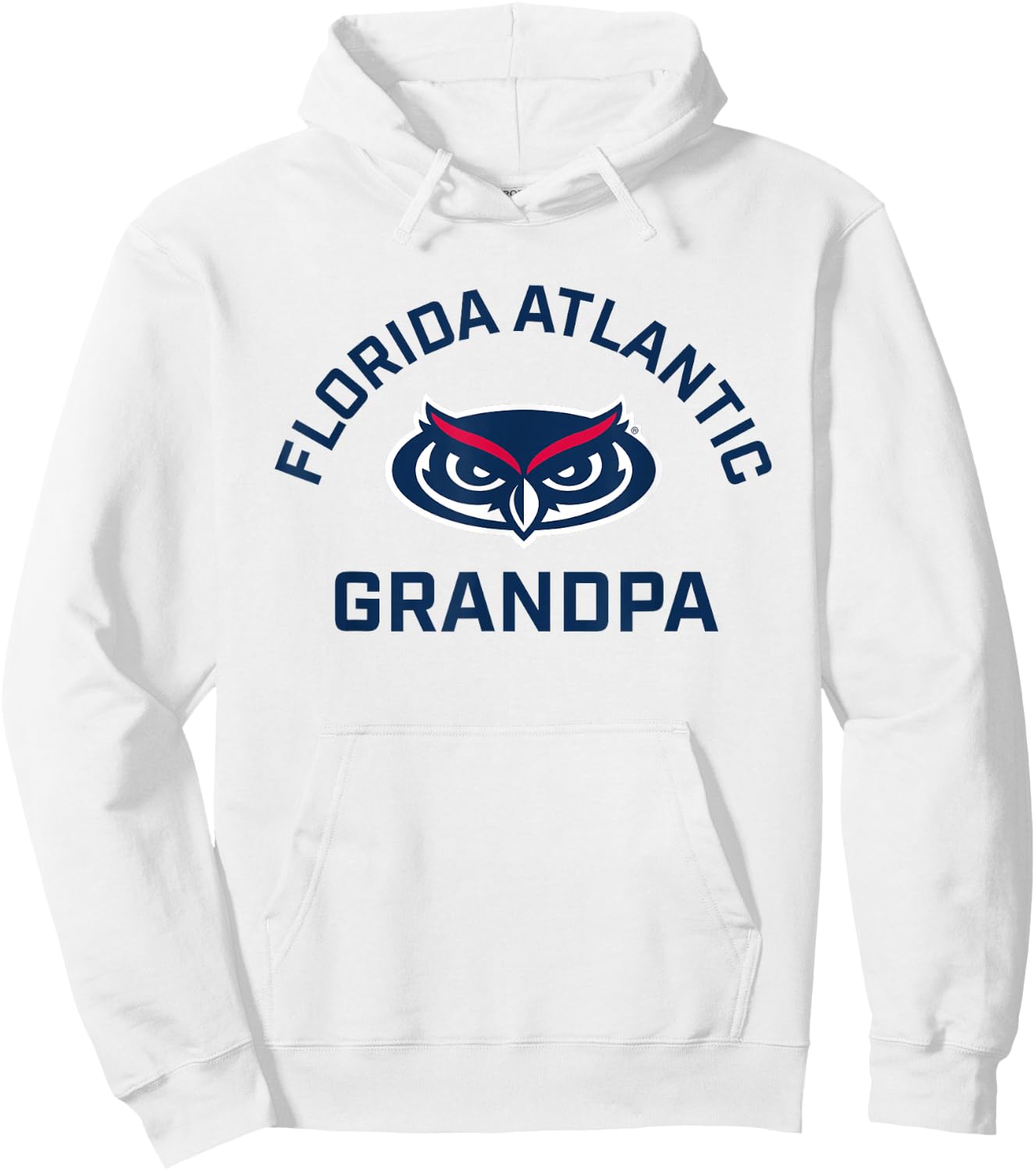 Florida Atlantic University FAU Owls Arched Grandpa Hoodie - Hoodie | White