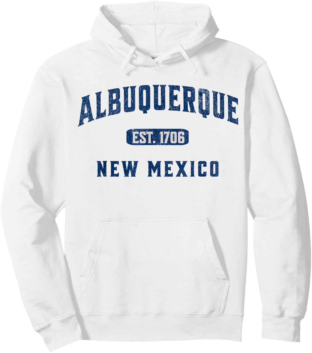 USA Vintage Merch Souvenir Visit Albuquerque New Mexico Hoodie - Hoodie | White
