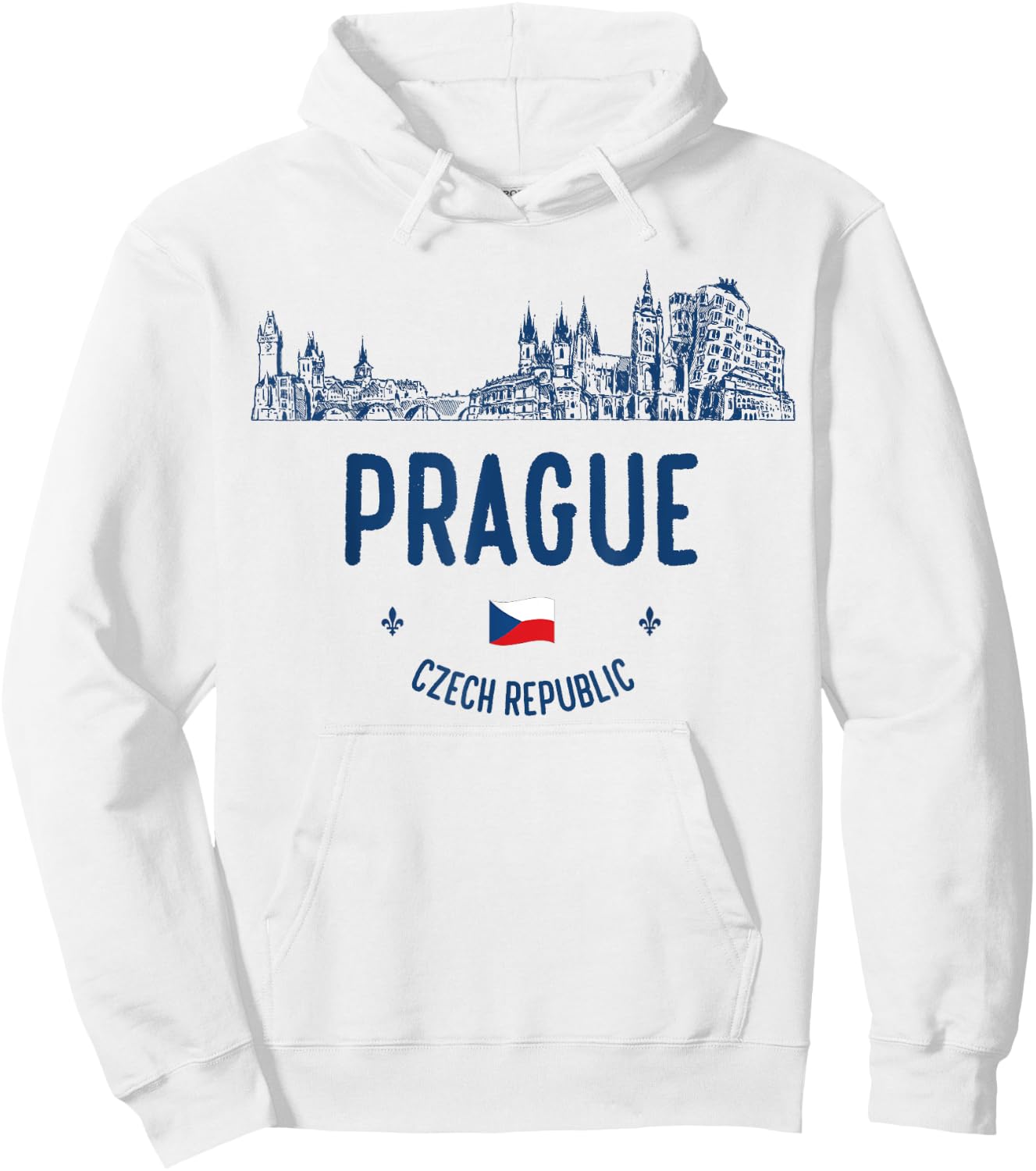 Prague Travel Hoodie - Hoodie | White