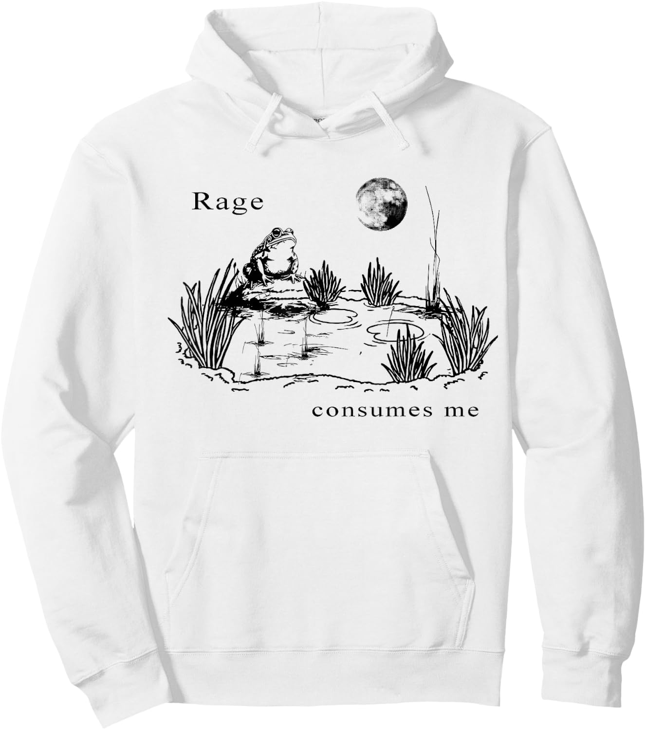 rage consumes me frog funny Vintage Frog nature Hoodie - Hoodie | White