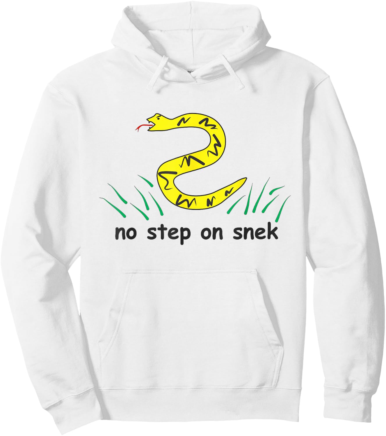 No Step on Snek | NickerStickers Don't Tread Snake Hoodie - Hoodie | White