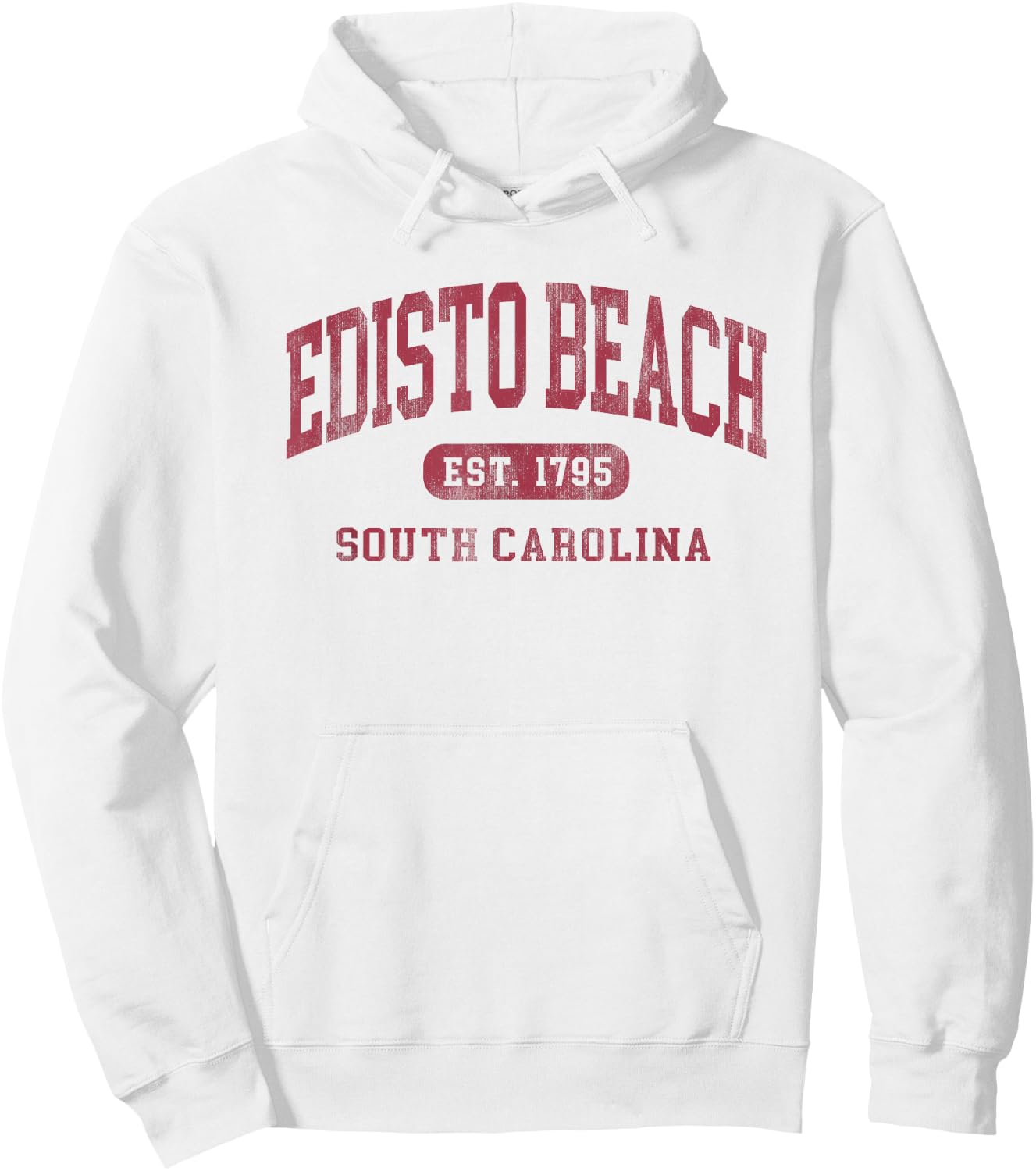 Edisto Beach South Carolina Vintage Established Hoodie - Hoodie | White