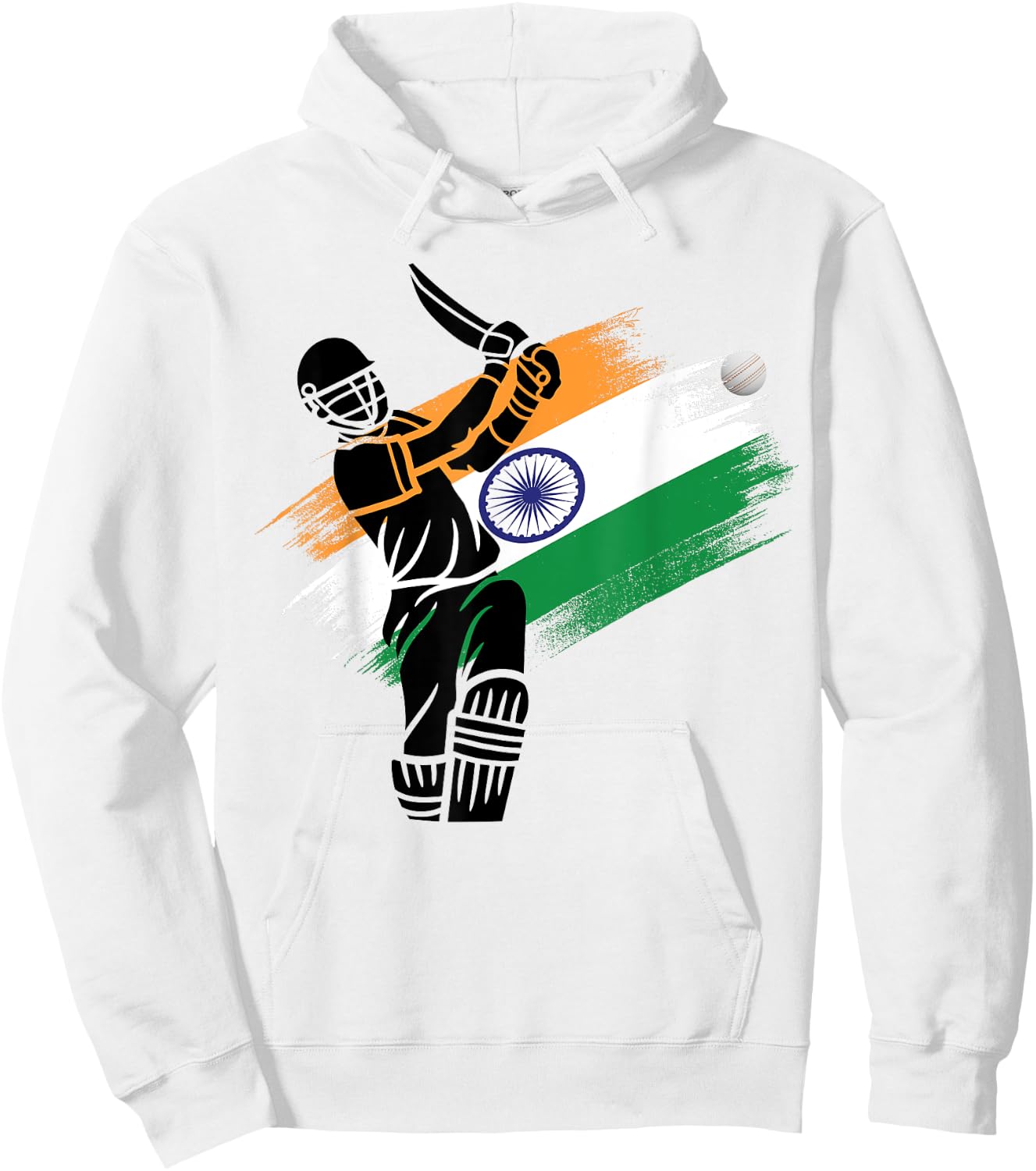 India Cricket 2024 Jersey Indian Cricket Squad Flag of India Hoodie - Hoodie | White