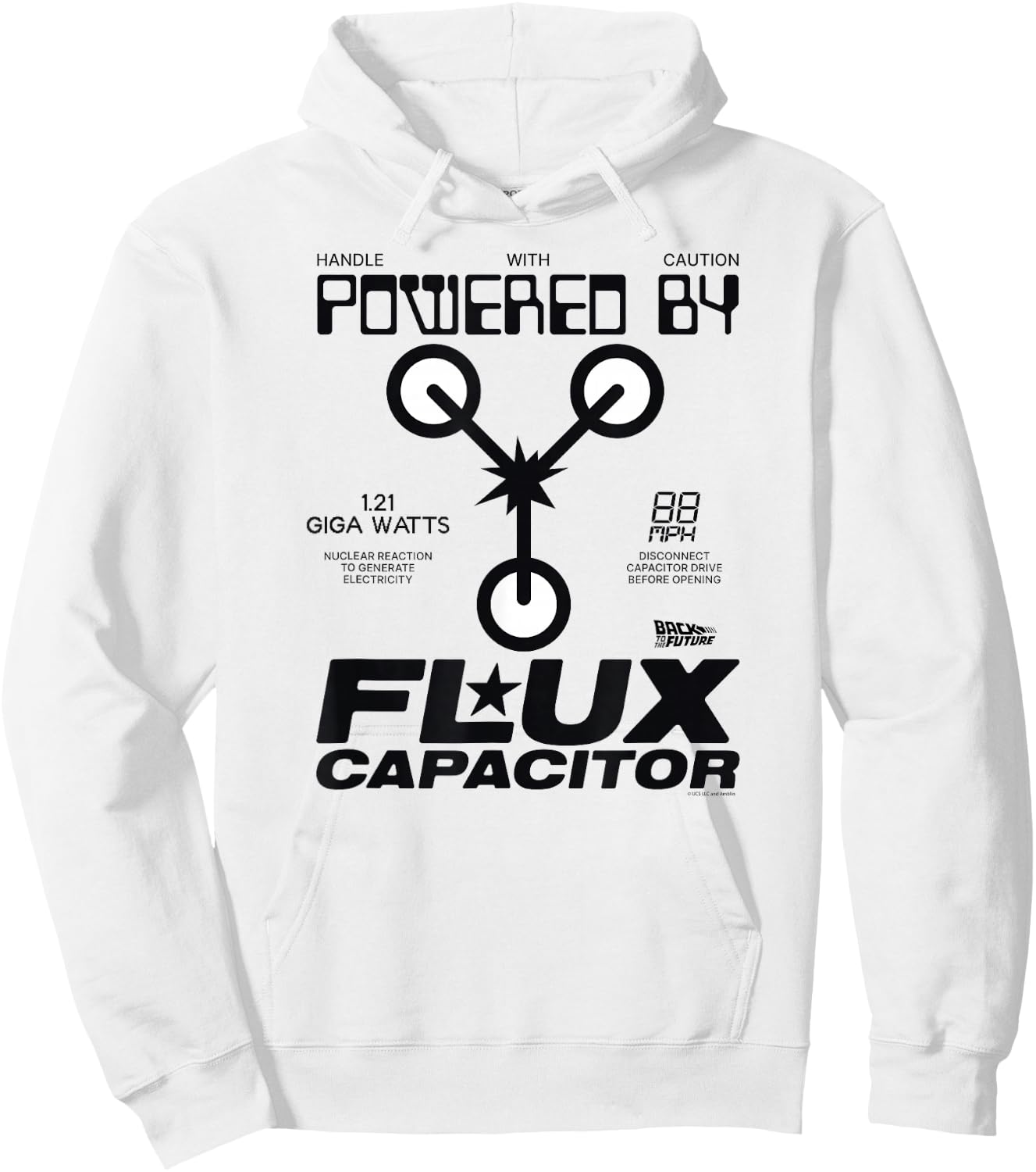 Back to The Future Powered by Flux Hoodie - Hoodie | White