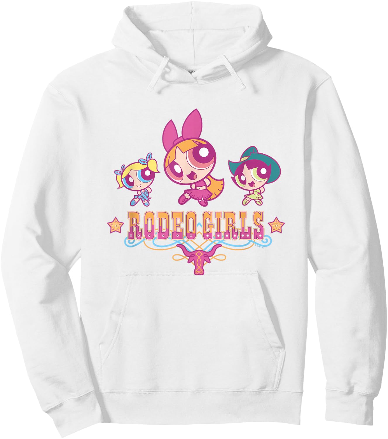 The Powerpuff Girls Rodeo Girls Group Shot Vintage Hoodie - Hoodie | White