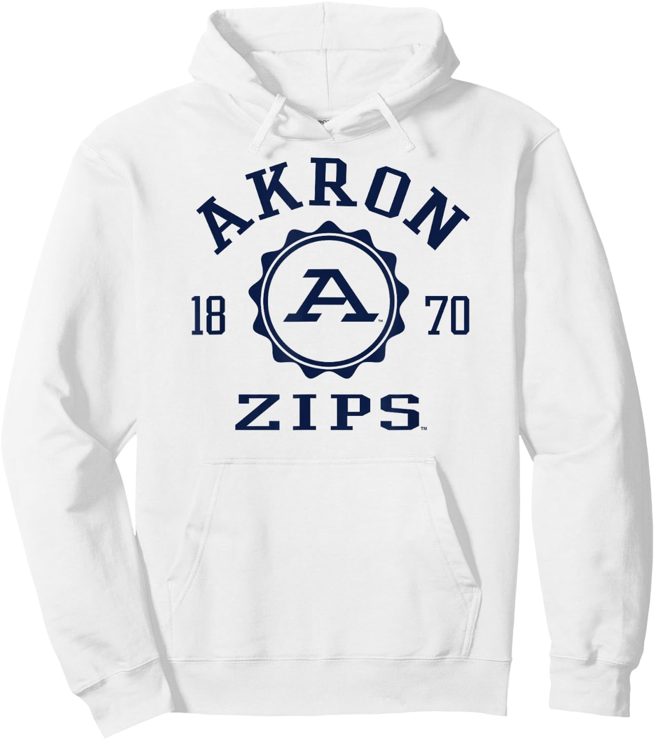 Akron Zips Stamp Gray Officially Licensed Hoodie - Hoodie | White