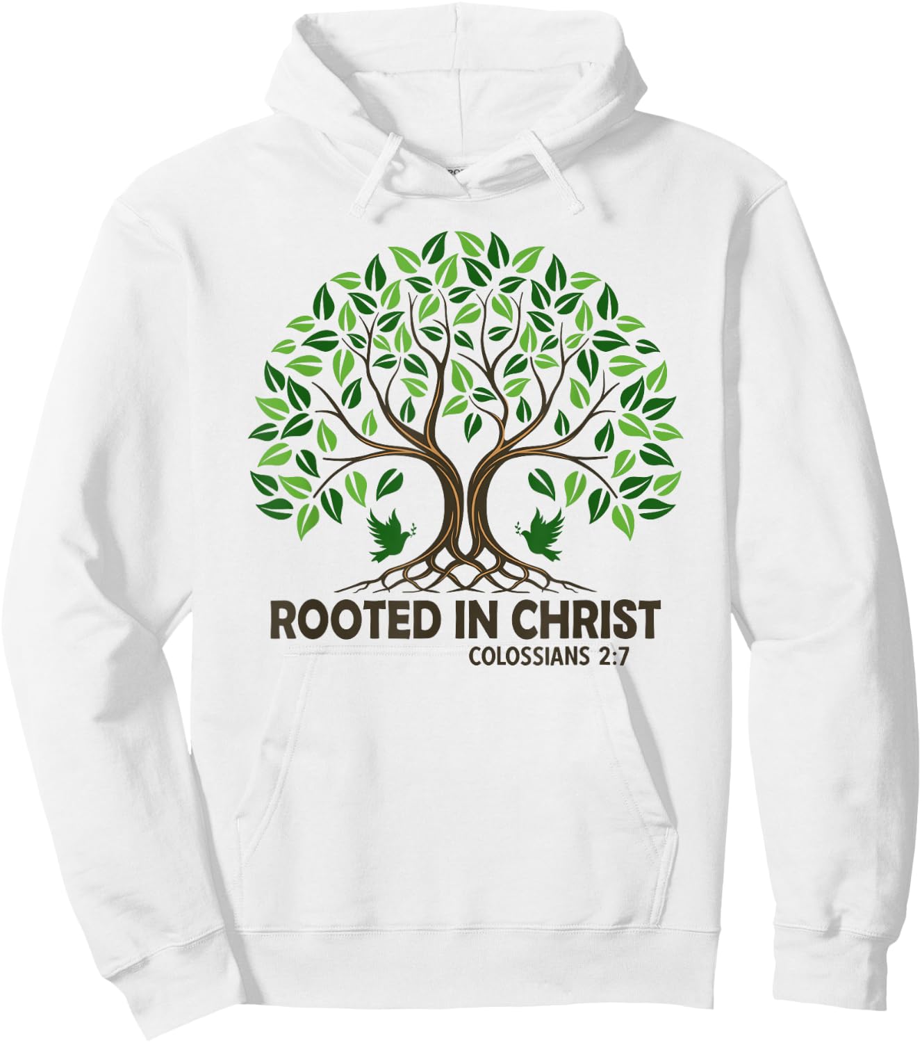 Christians Rooted In Christ Tree God Jesus Hoodie - Hoodie | White