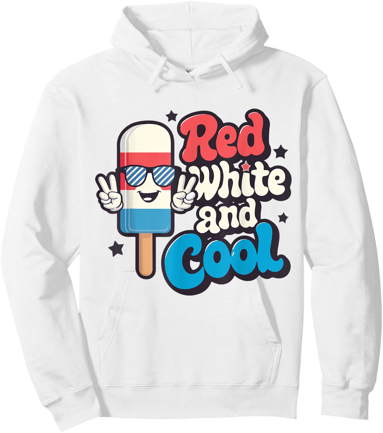 Red White And Cool 4th Of July Popsicle Ice Cream Patriotic Kids Men Hoodie - Hoodie | White