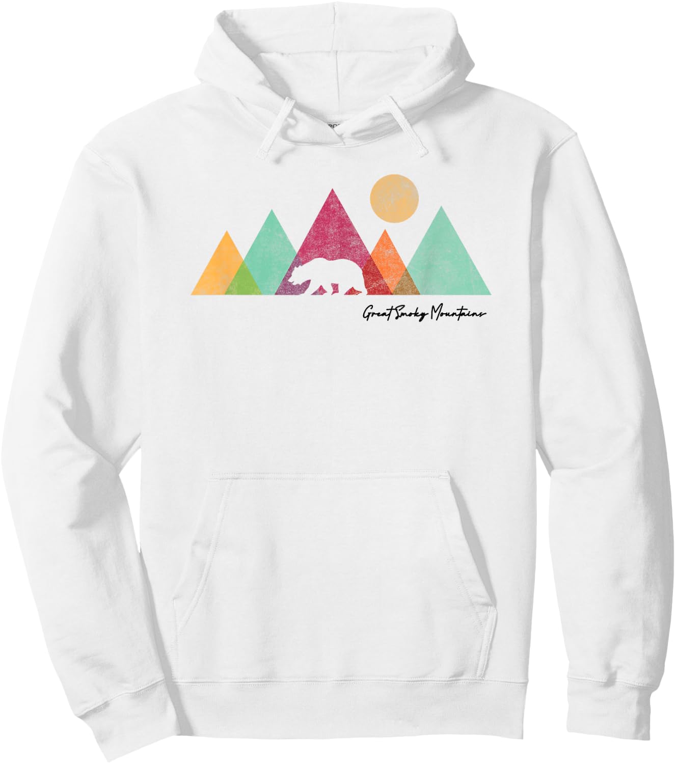 Great Smoky Mountains National Park Bear Graphic Hoodie - Hoodie | White