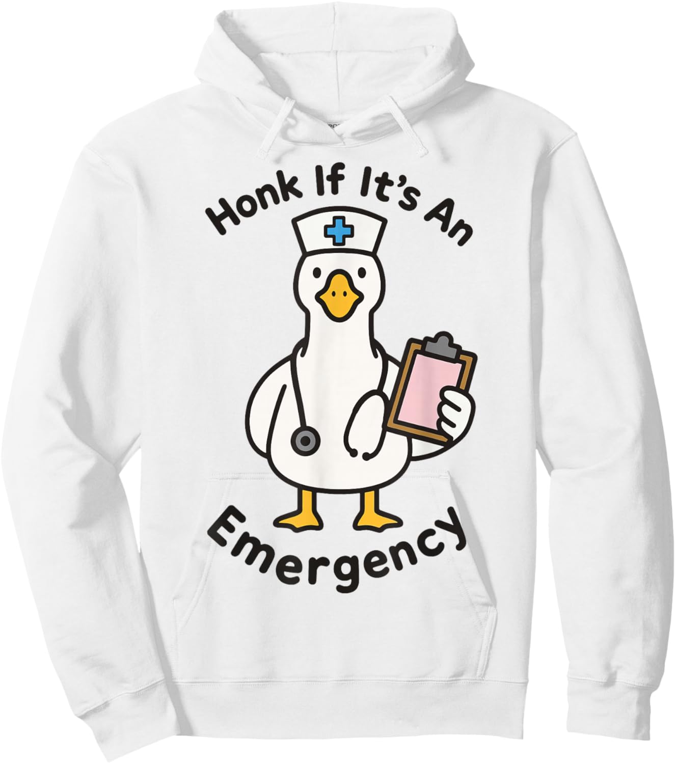 Honk If It's An Emergency Hoodie - Hoodie | White