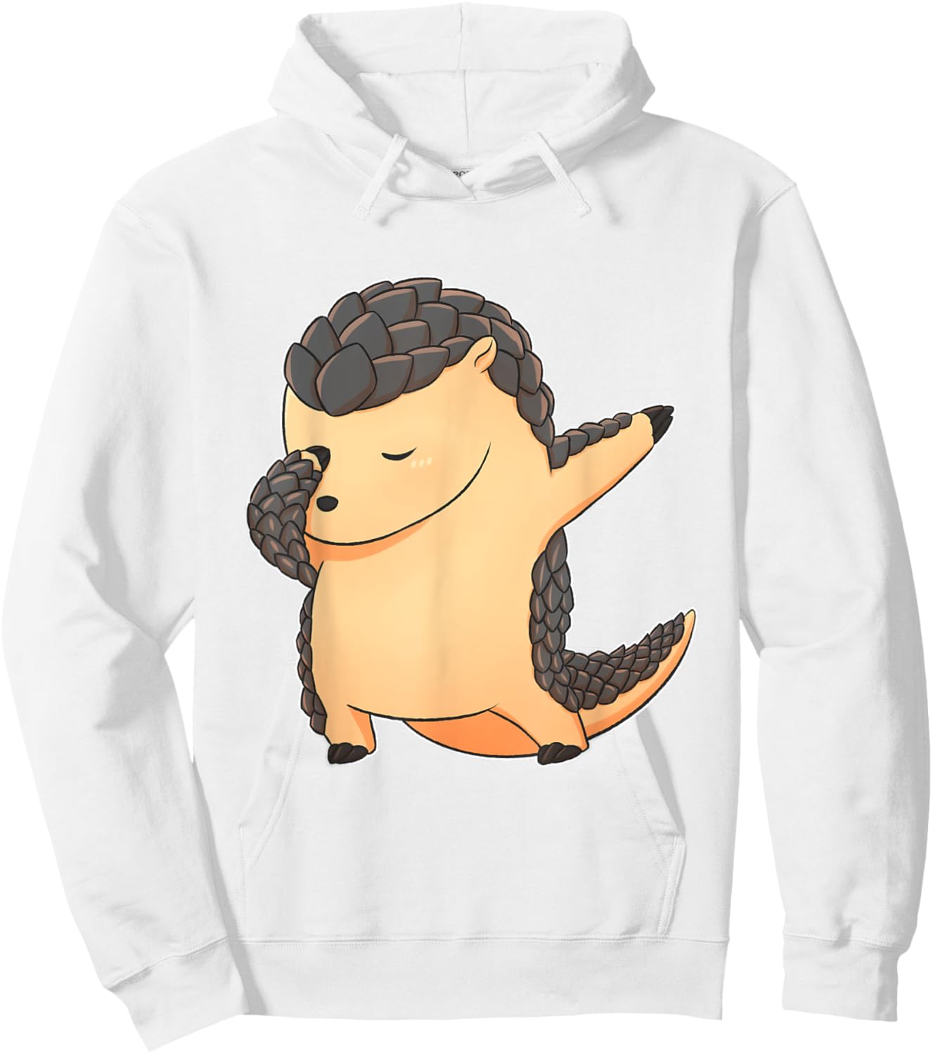 Dabbing Pangolin Endangered Manis Animal T Shirt Hoodie - Hoodie | White