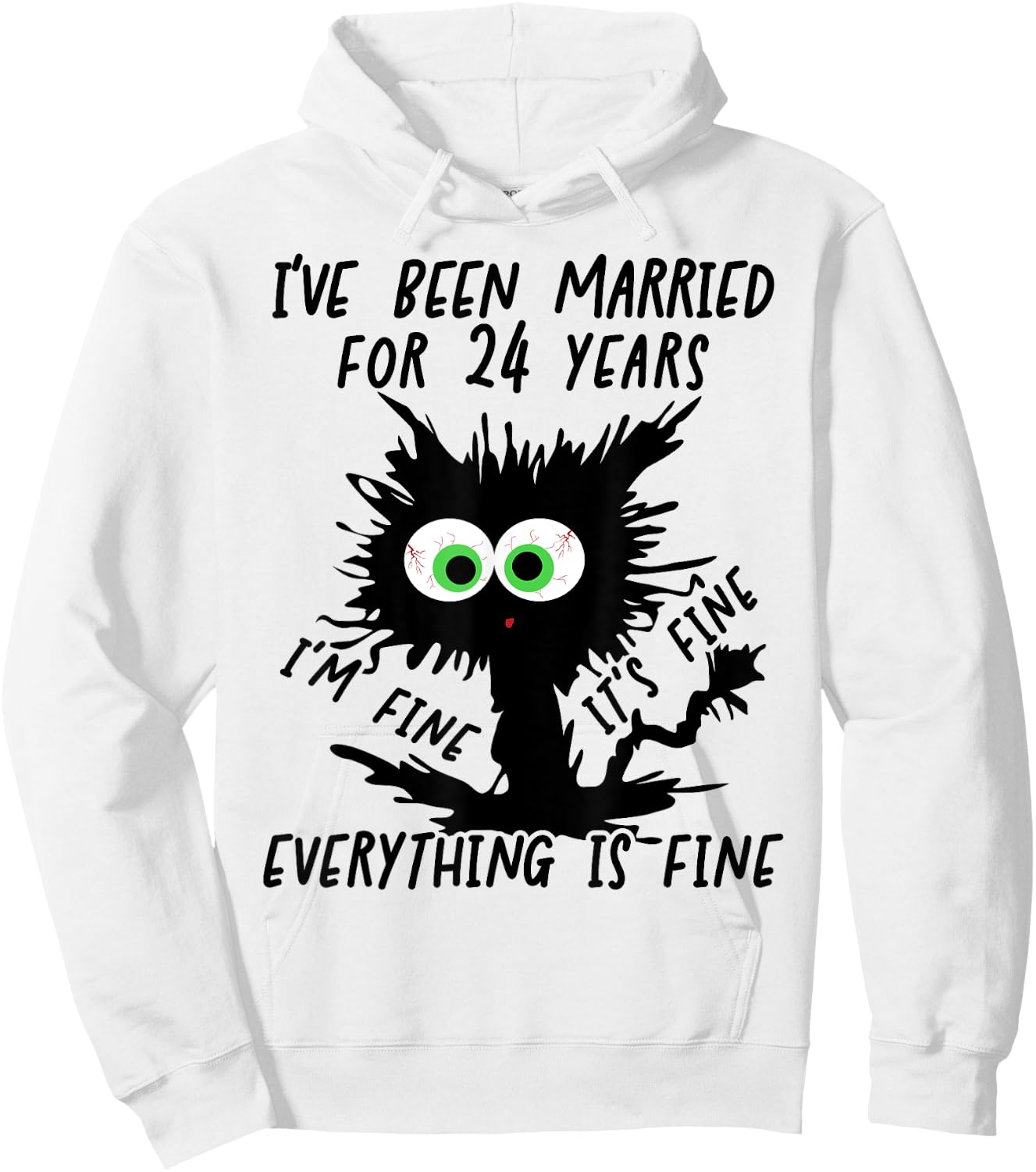 Opal Wedding I've Been Married For 24 Years Hoodie - Hoodie | White