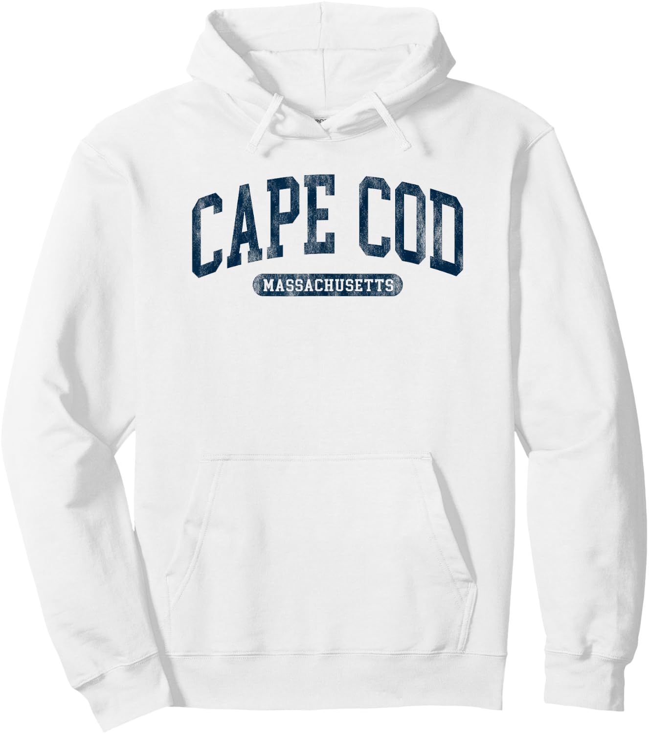Cape Cod Massachusetts Retro Preppy Throwback Hoodie - Hoodie | White