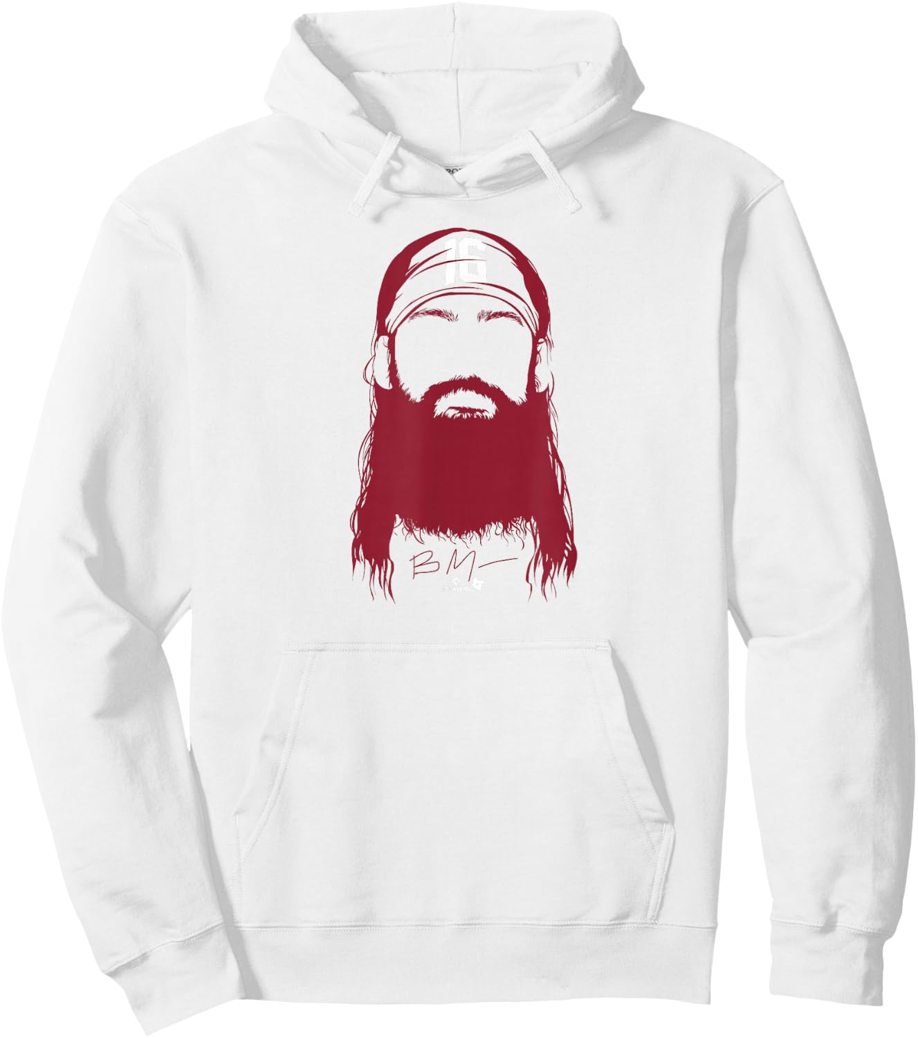 Brandon Marsh - Philly Beard (Blue) - Philadelphia Baseball Hoodie - Hoodie | White