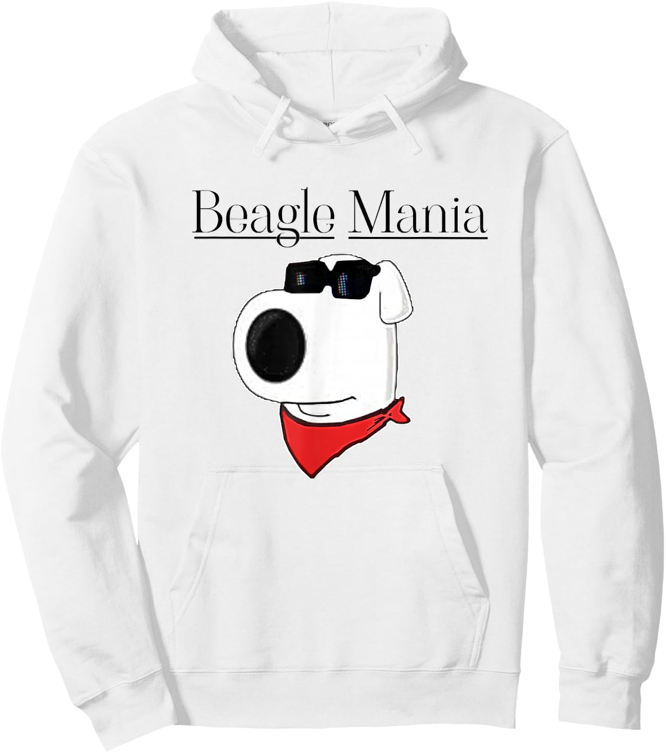 Beagle Mania Brewery Mascot Brian The Dog Hoodie - Hoodie | White